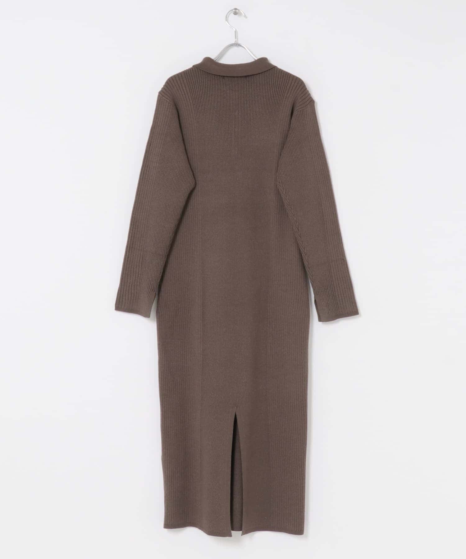 エリツキリブニットワンピース MOCHA one