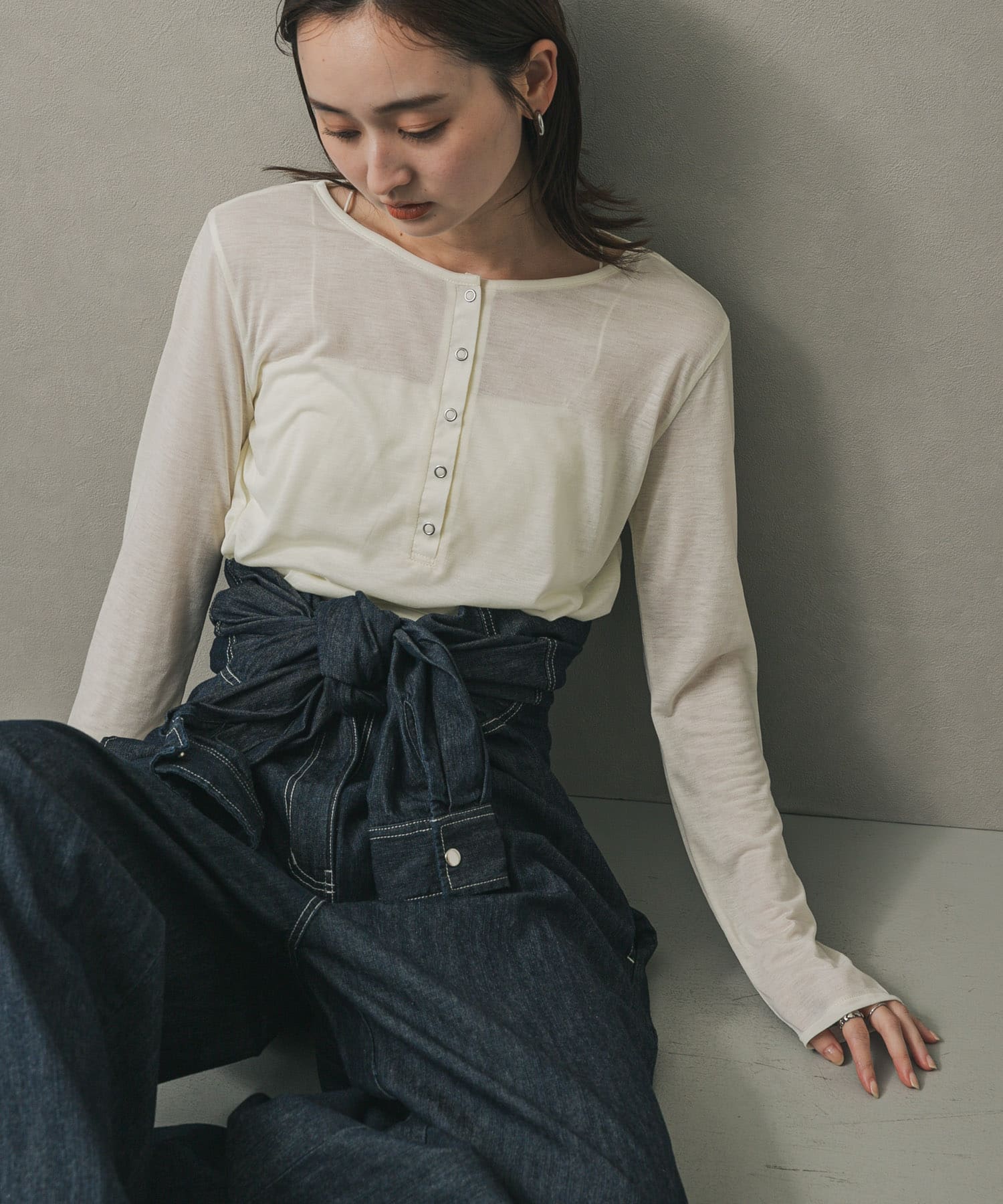 身長：169cm サイズ：one