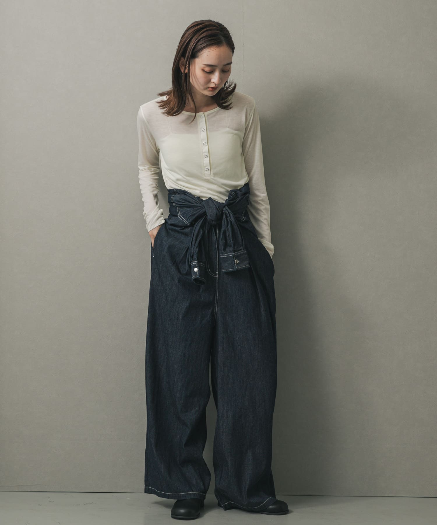 身長：169cm サイズ：one