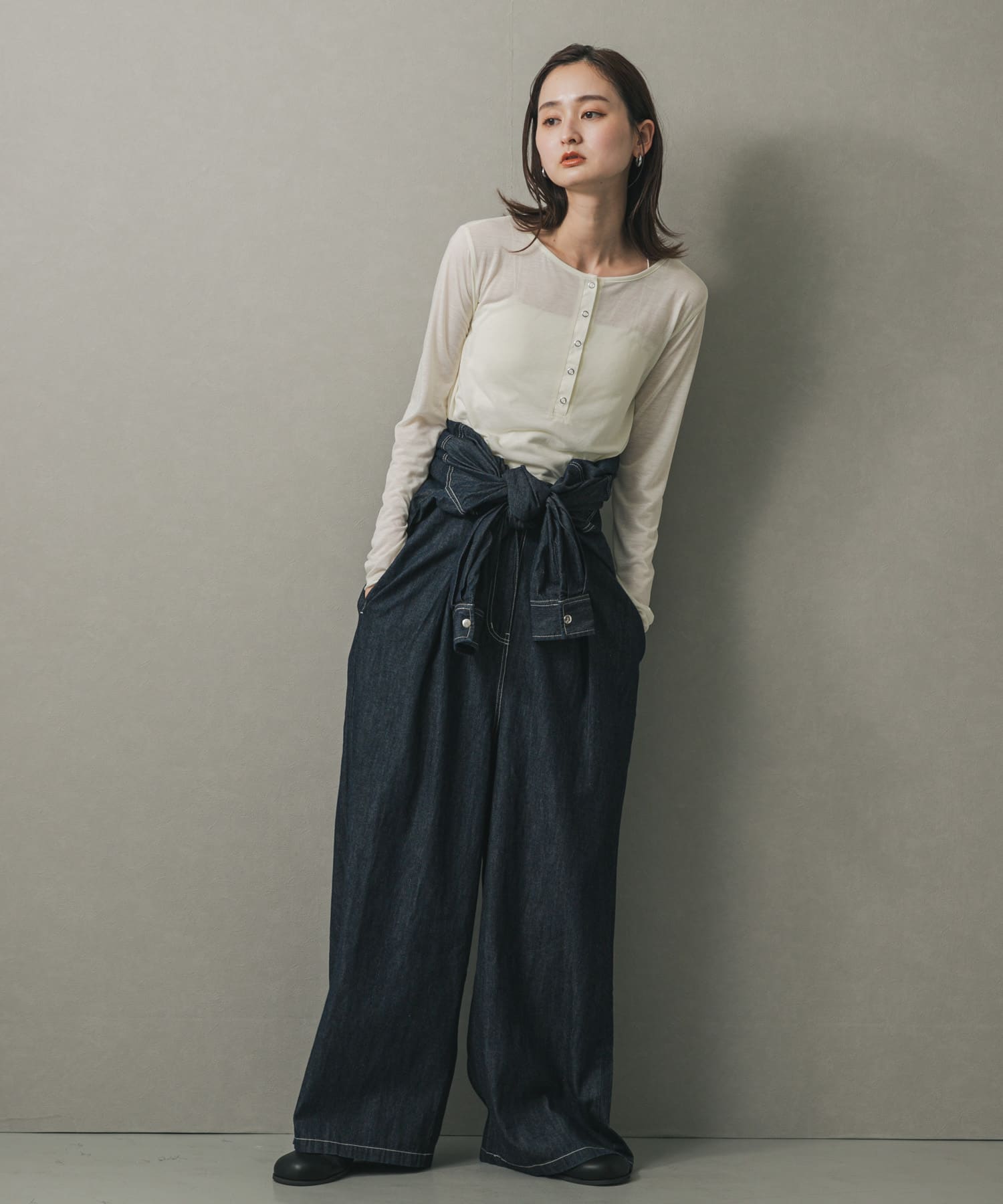 身長：169cm サイズ：one