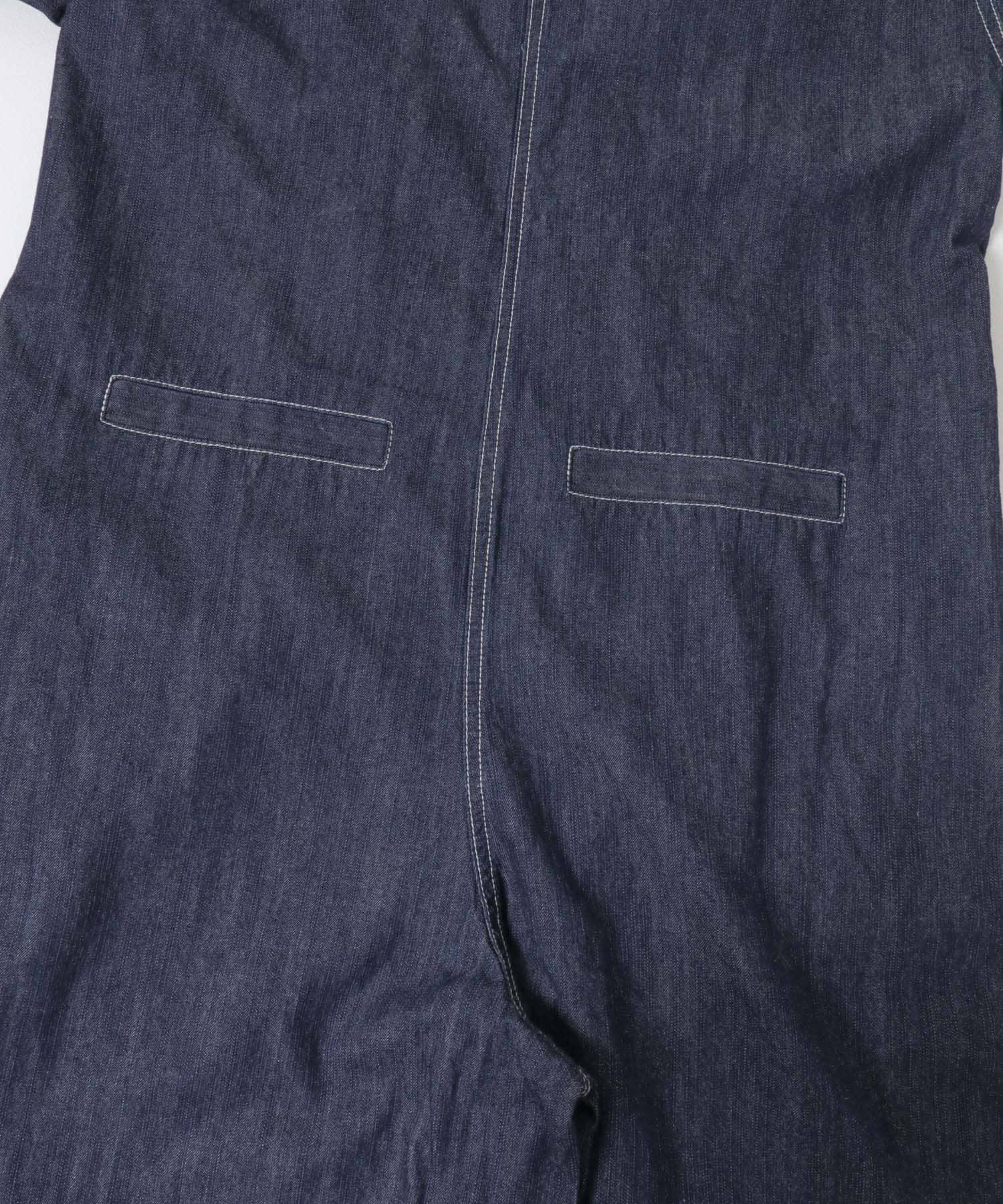 ノーカラーウエストタックジャンプスーツ ONE WASH COMPACT
