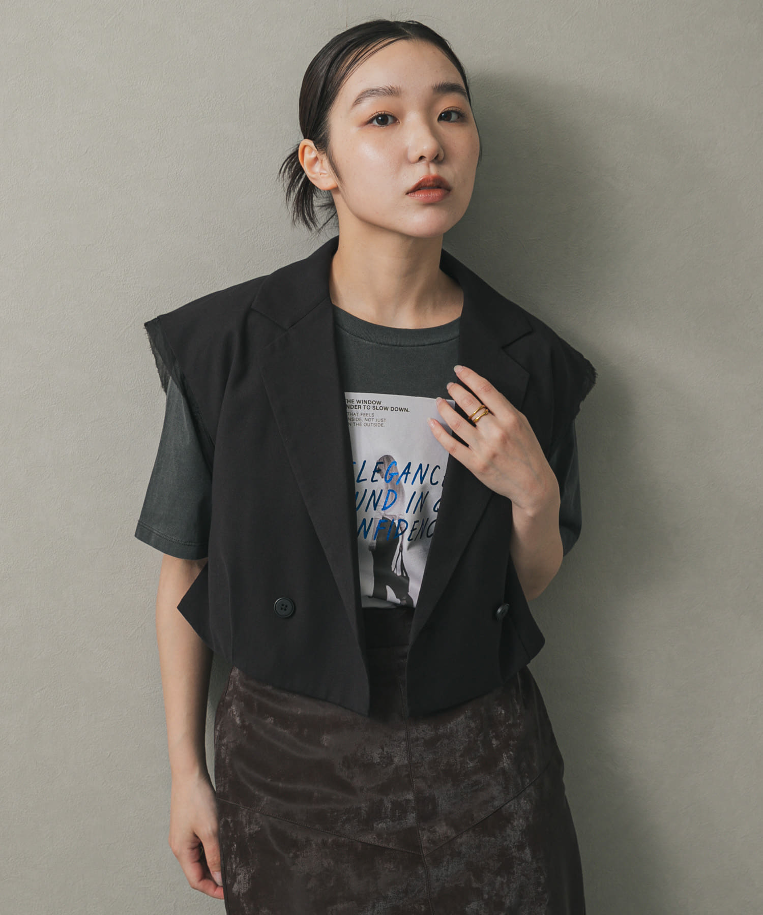 身長：158cm サイズ：one