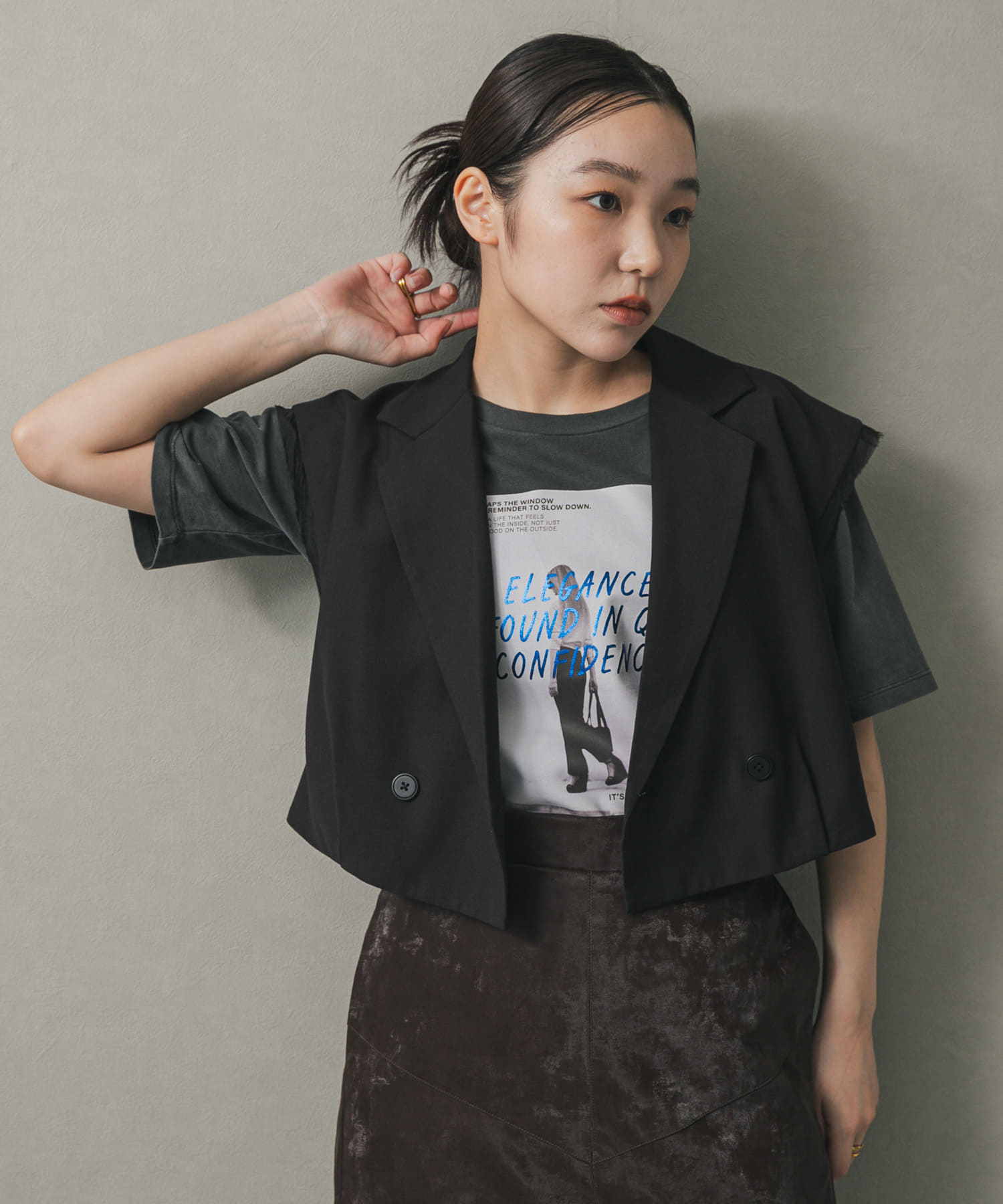 身長：158cm サイズ：one