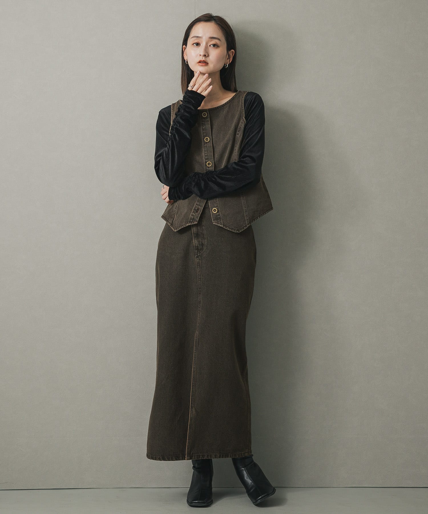 身長：169cm サイズ：one