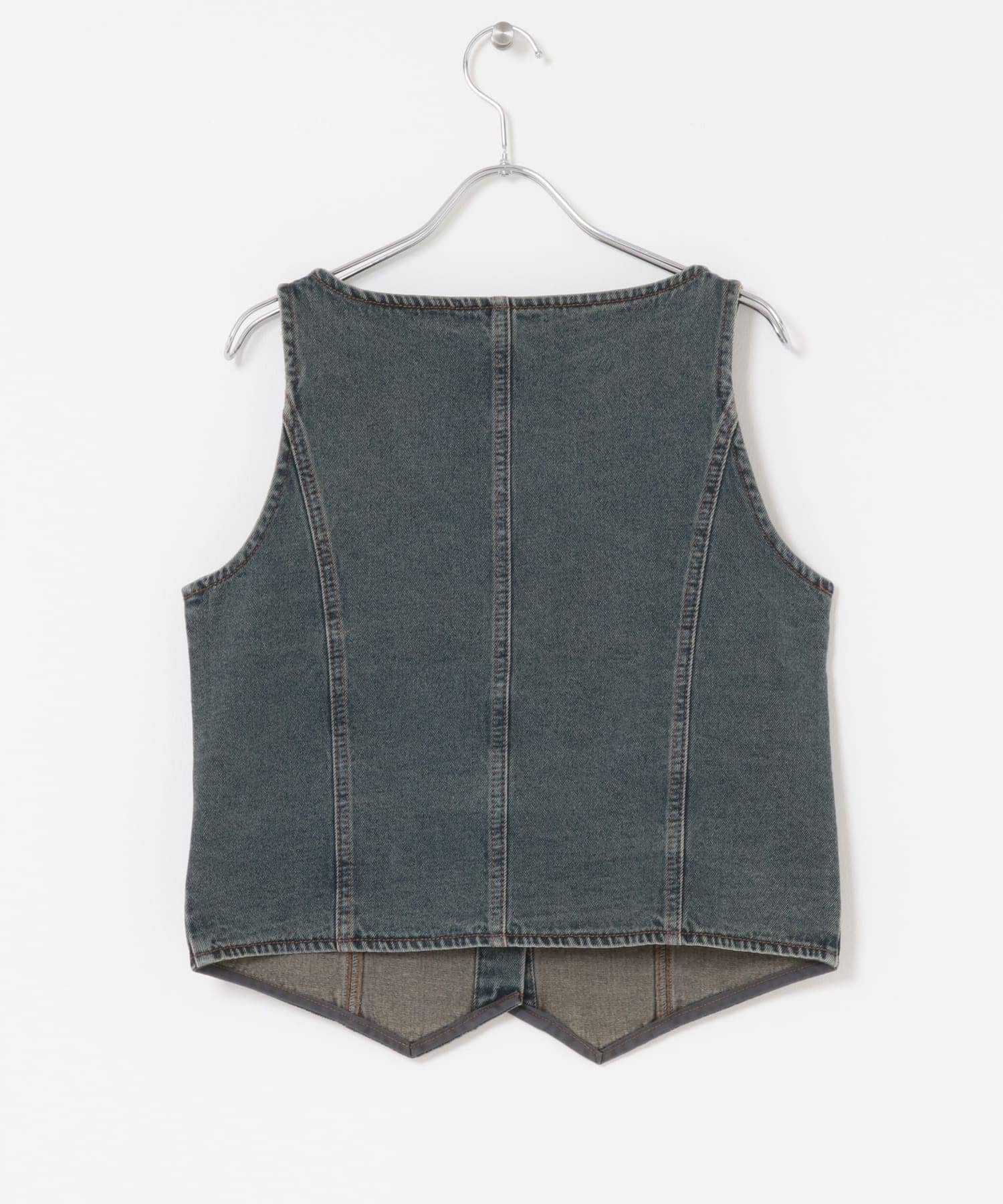 デニムコンパクトジレ D.INDIGO one