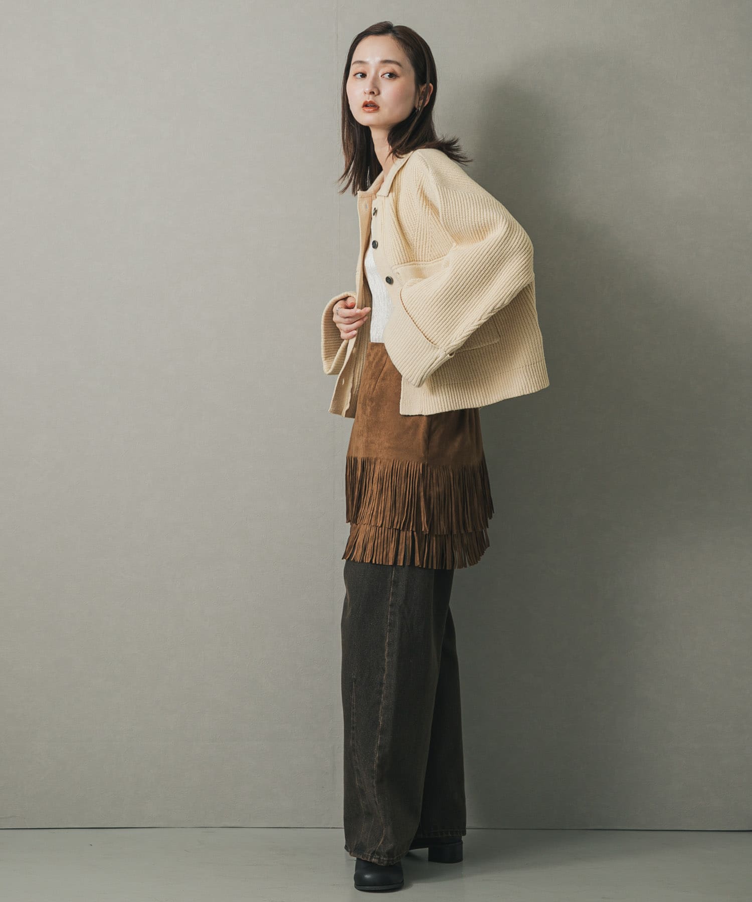身長：169cm サイズ：one
