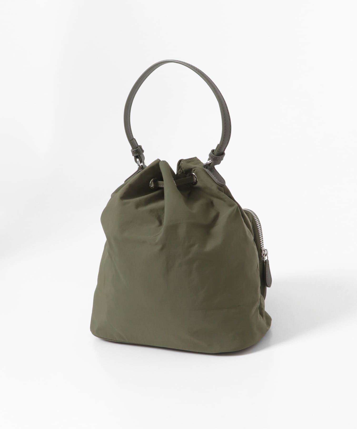 撥水2WAYマルチポケットナイロンバッグ KHAKI one