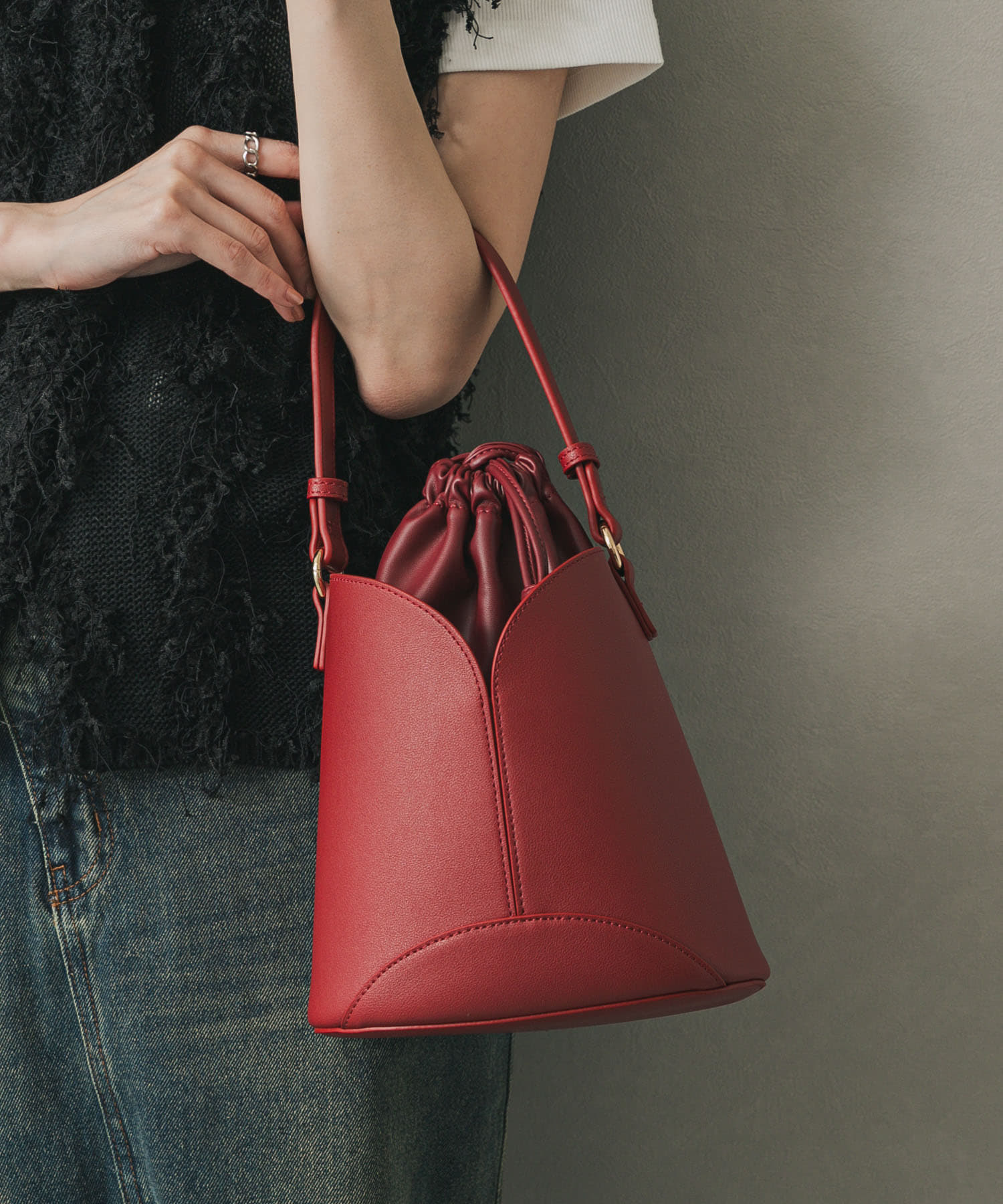 パネルキンチャクバッグ RED one