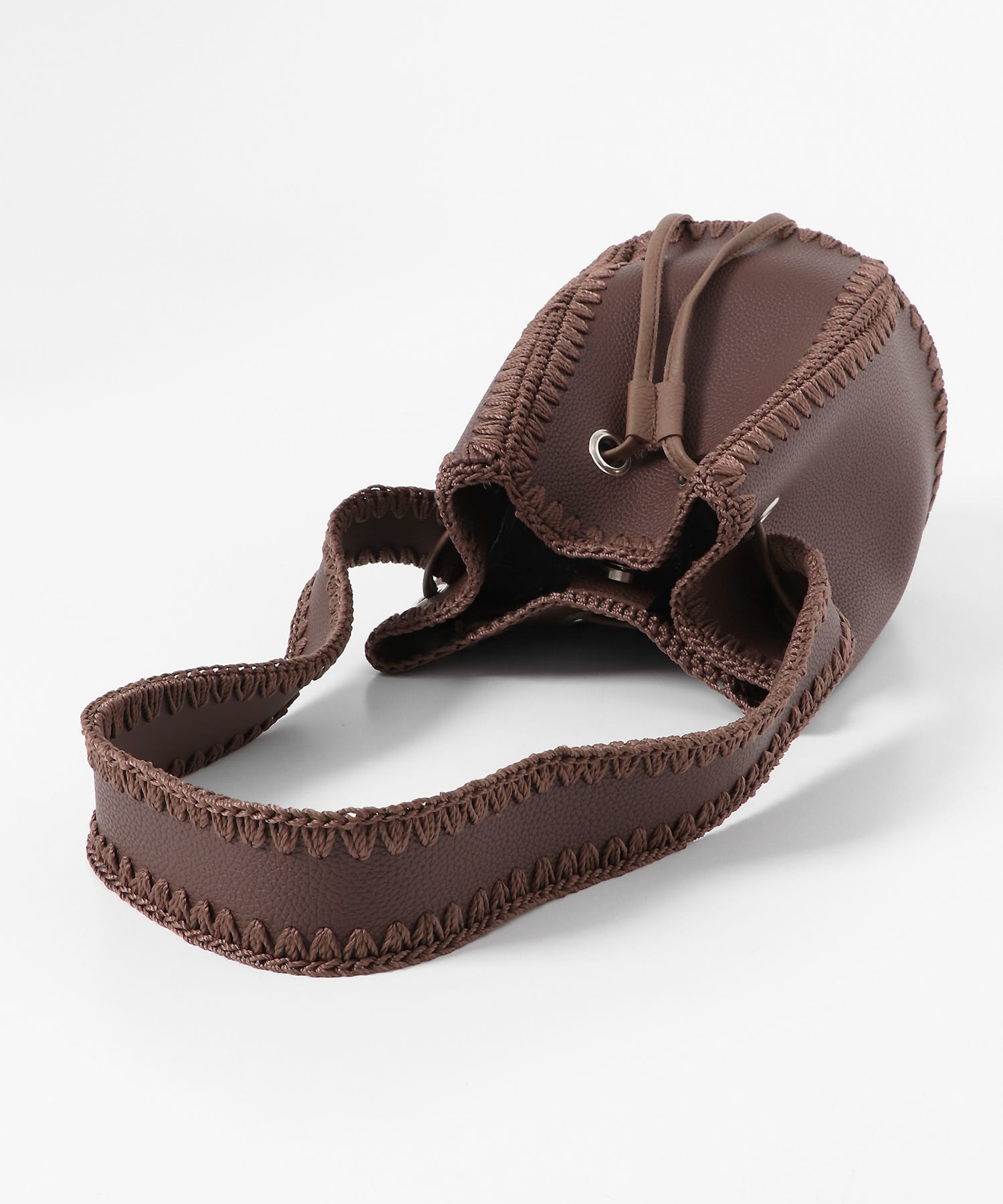 エンブロイダリーキンチャクバッグ BROWN one