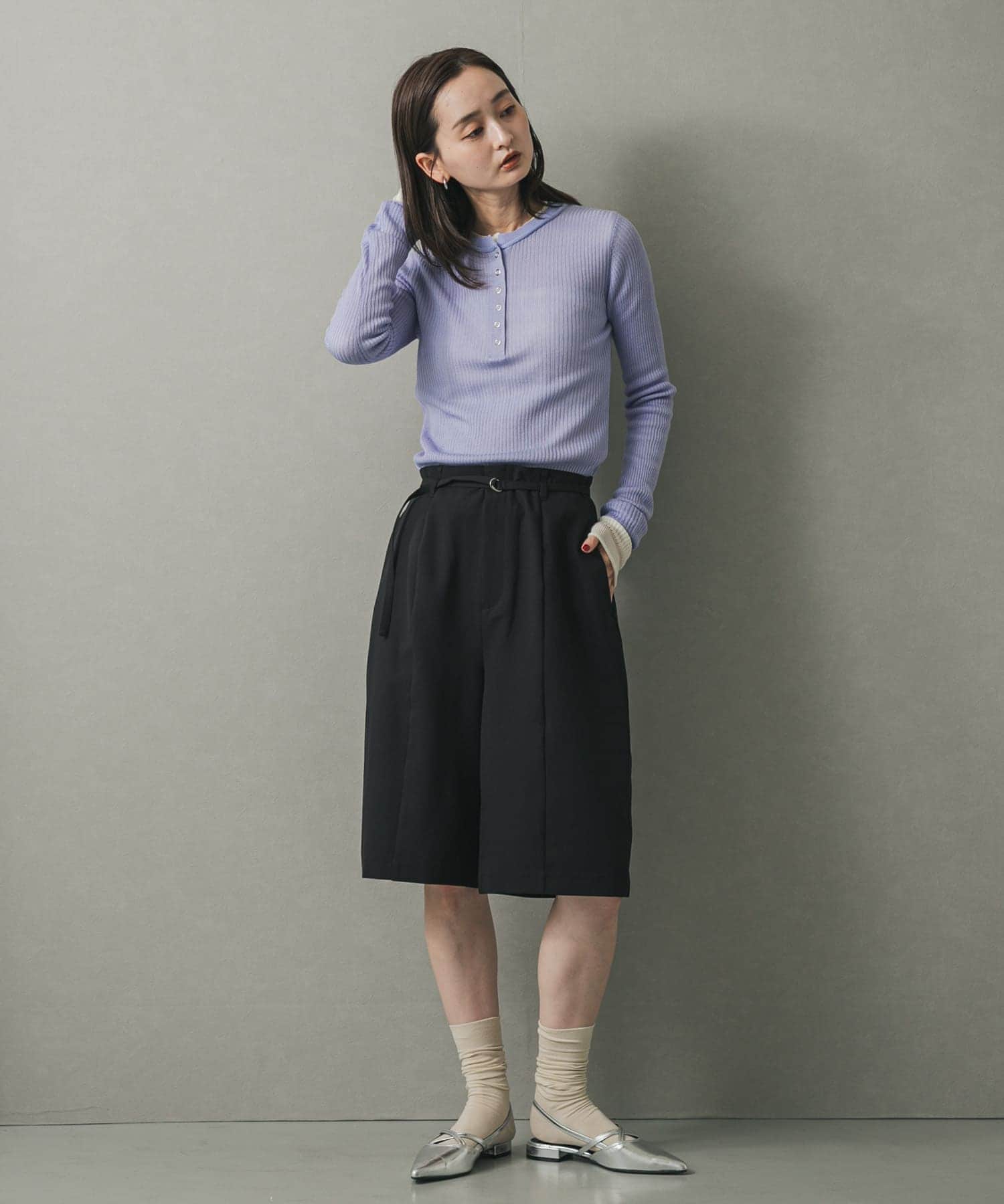 ポインテッドクロスベルトミュール SILVER S