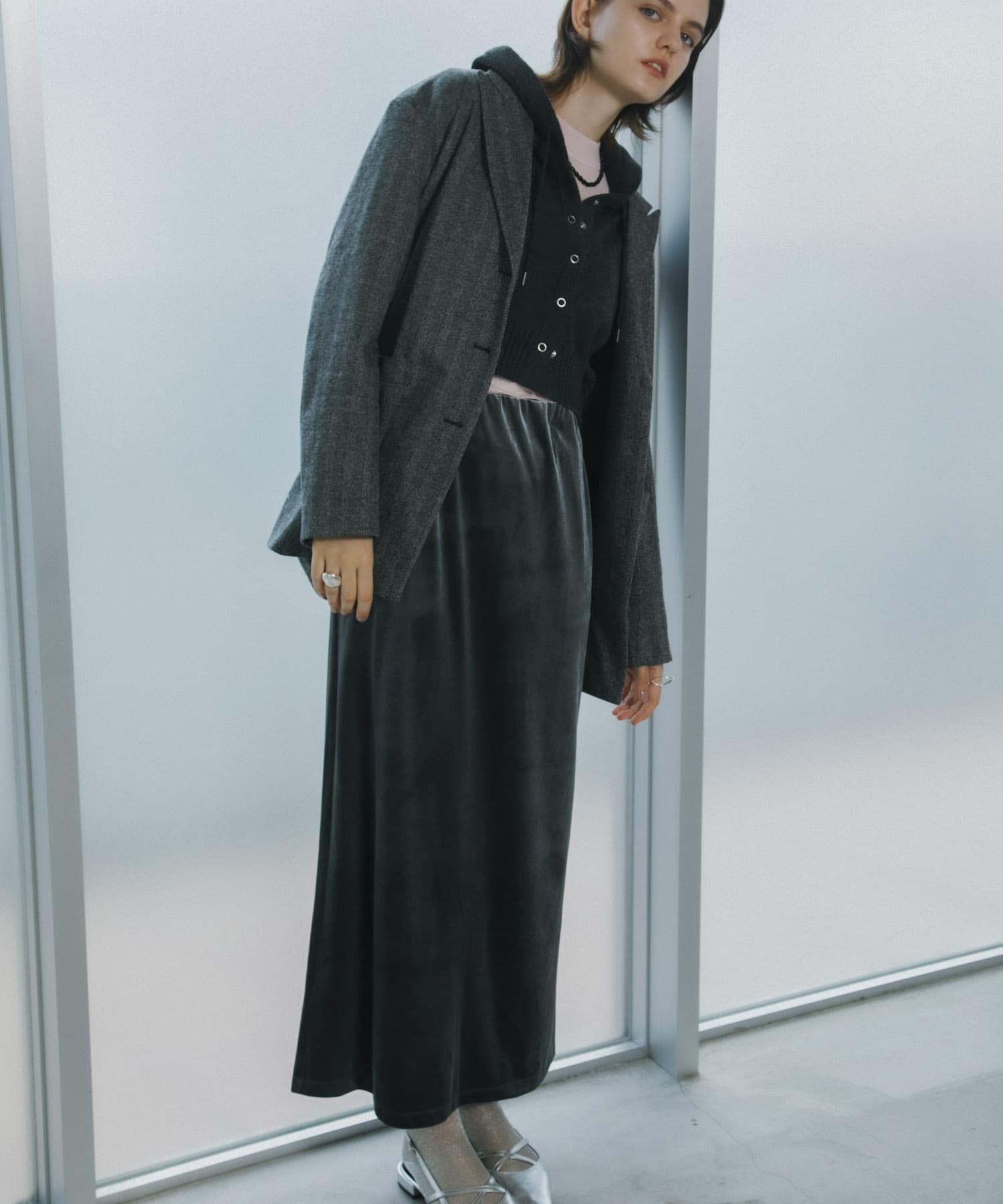 ポインテッドクロスベルトミュール SILVER S