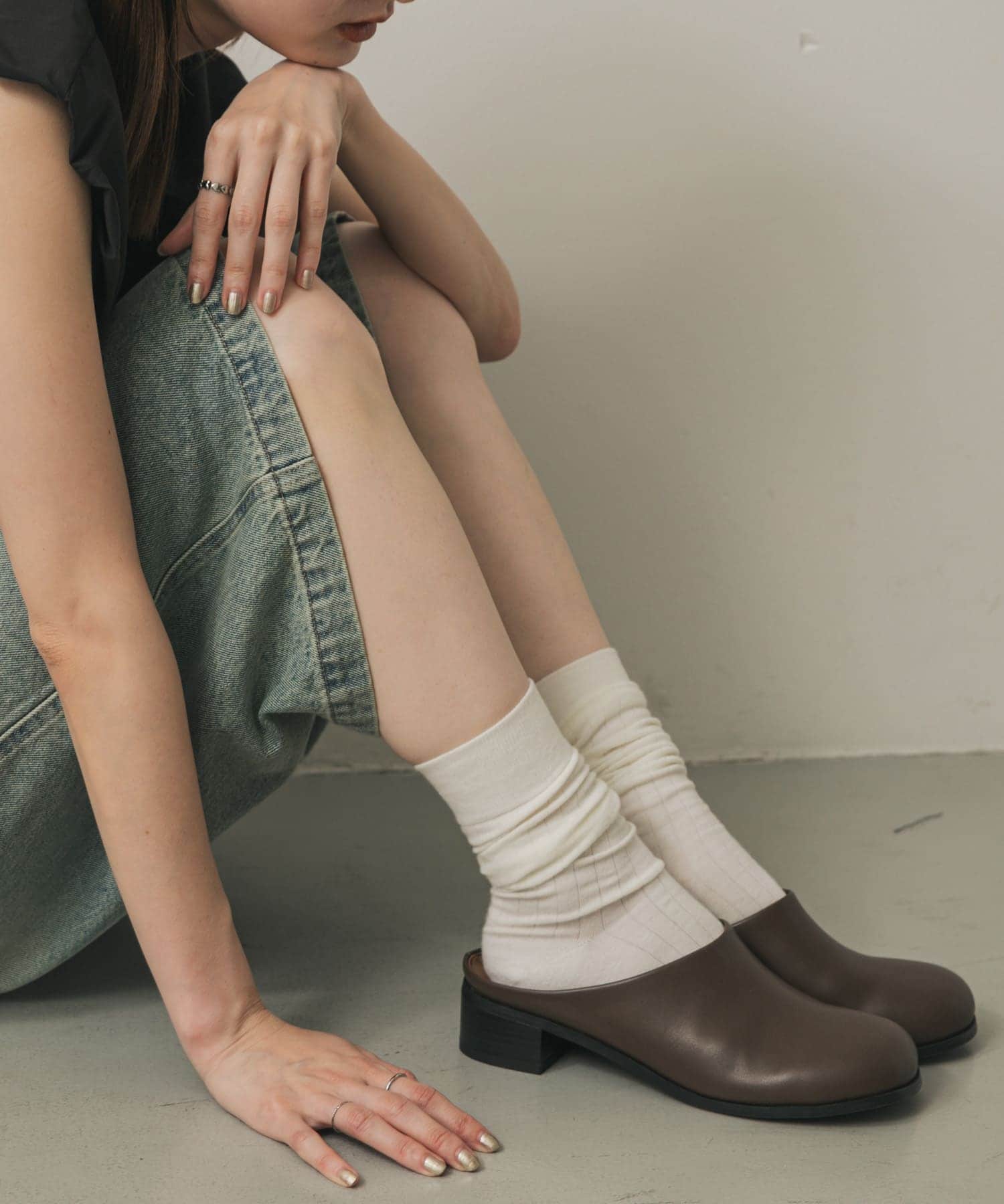 ワイドトゥヒールスリッポン BROWN S