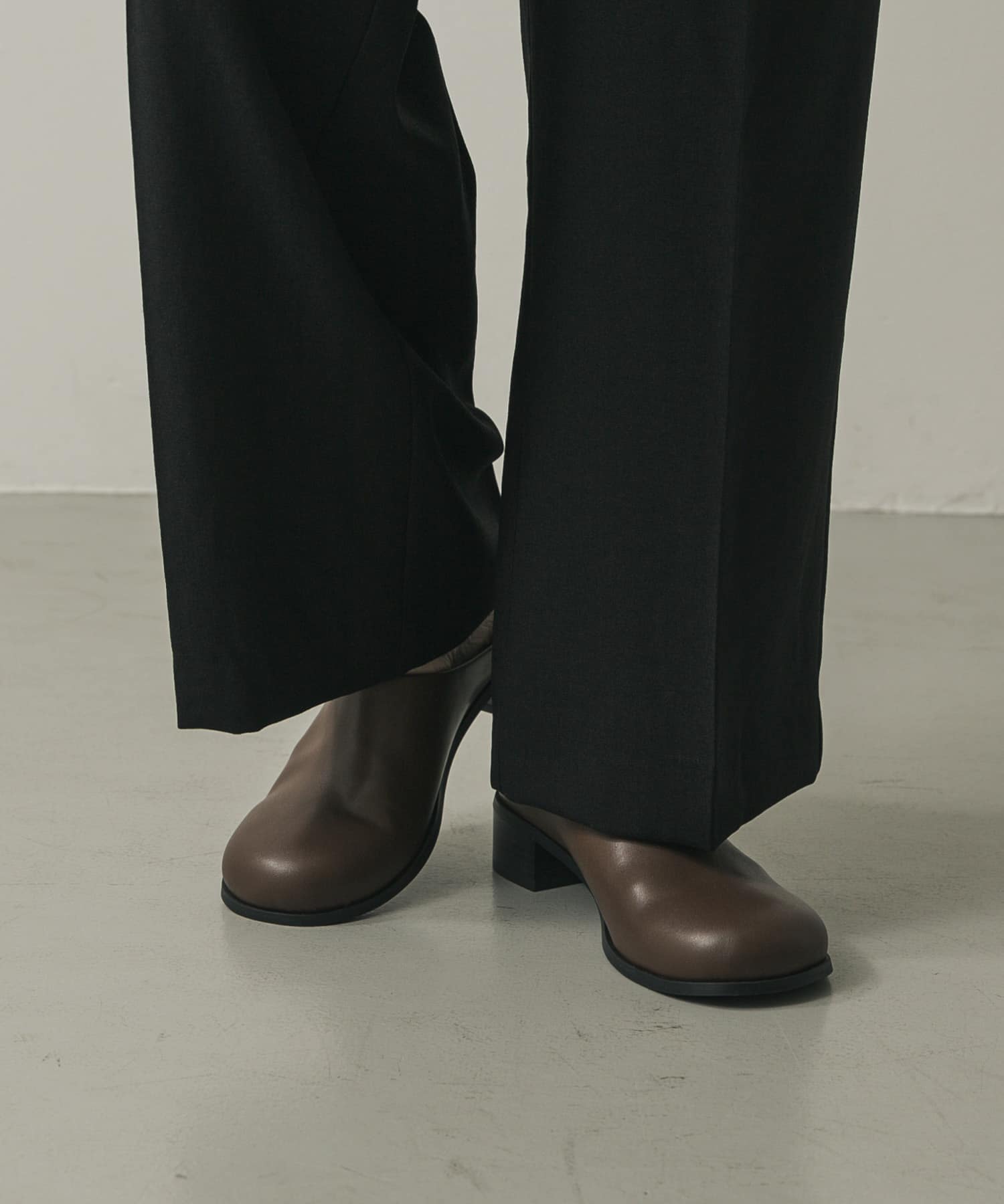 ワイドトゥヒールスリッポン BROWN S