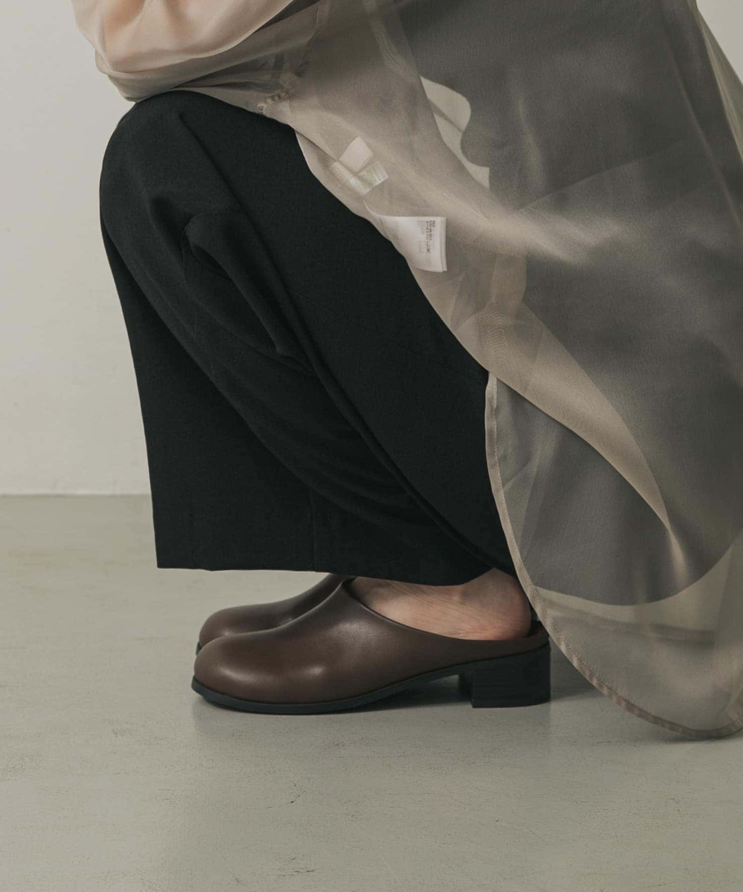ワイドトゥヒールスリッポン BROWN S
