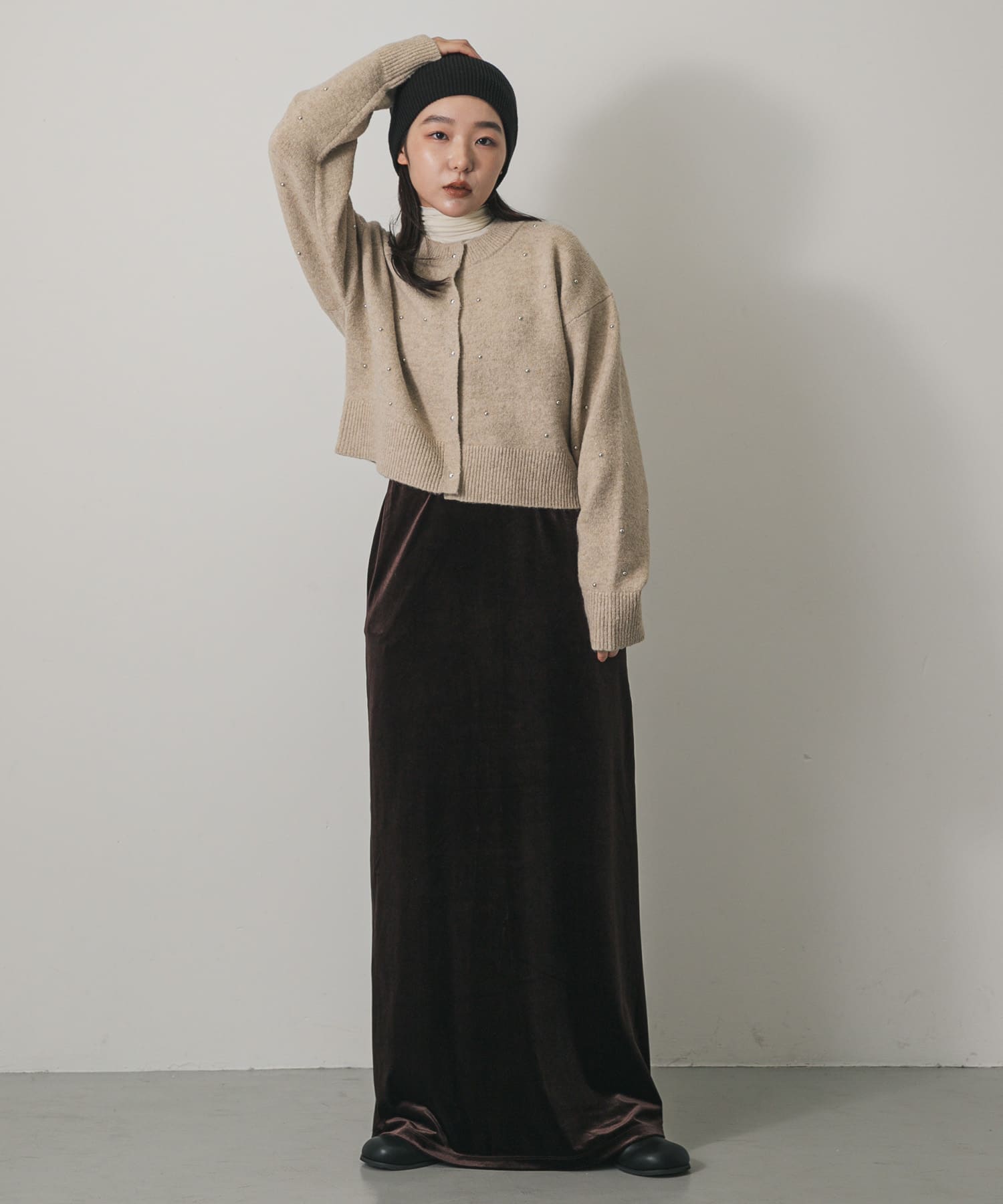 ワイドトゥヒールスリッポン BLACK S