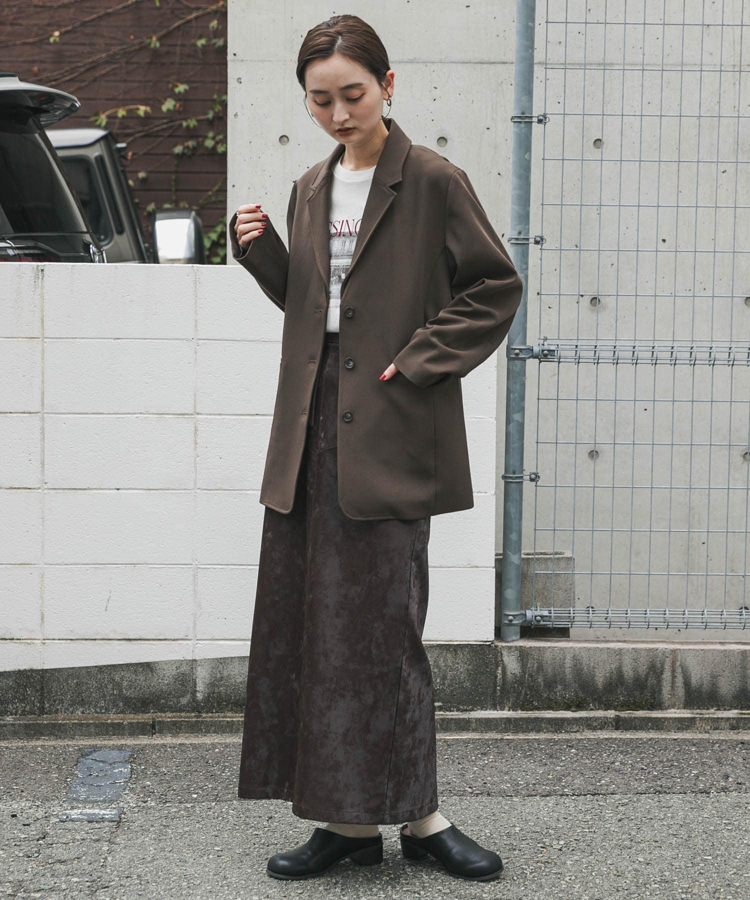 ワイドトゥヒールスリッポン BLACK M