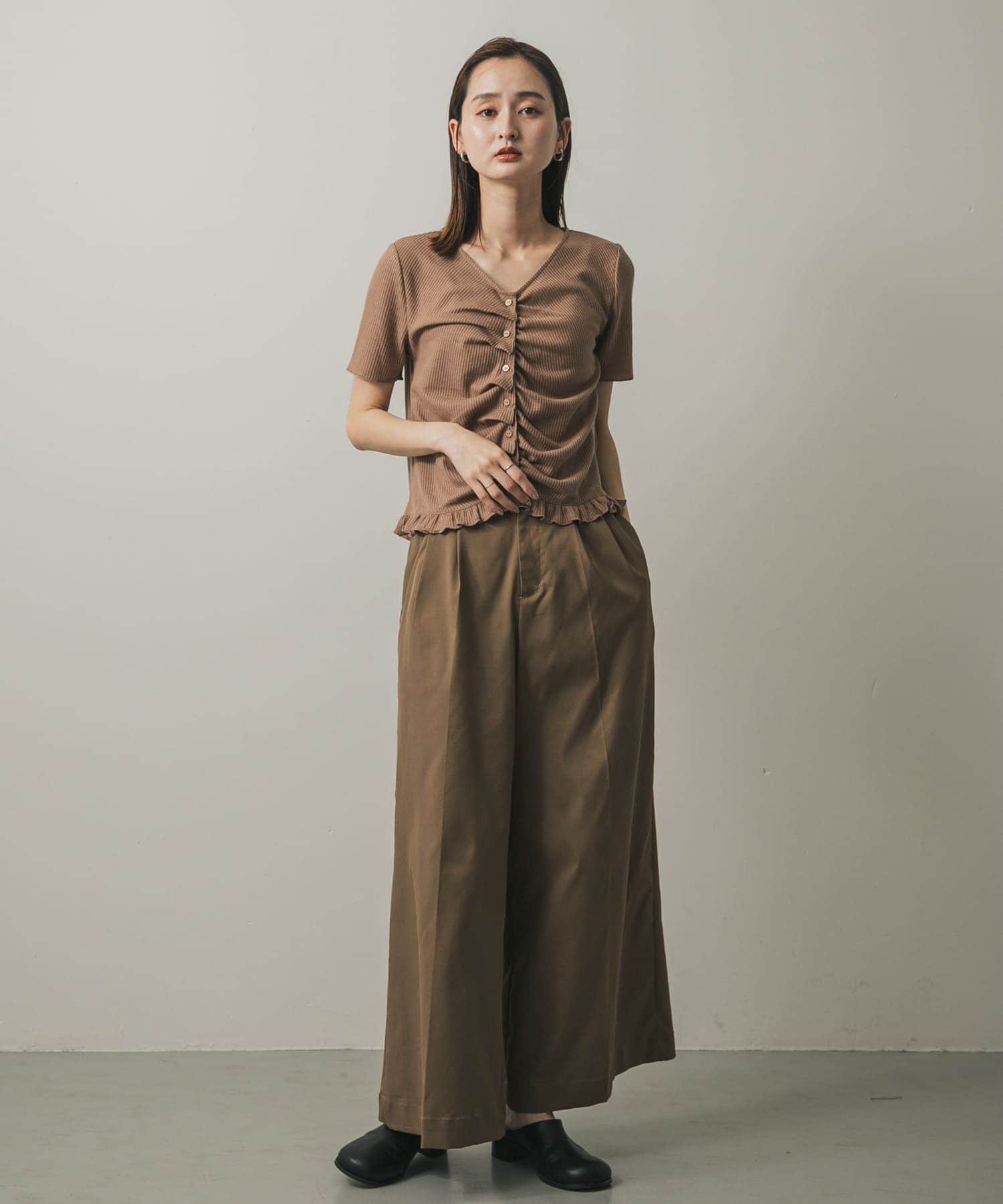 ワイドトゥヒールスリッポン BLACK L