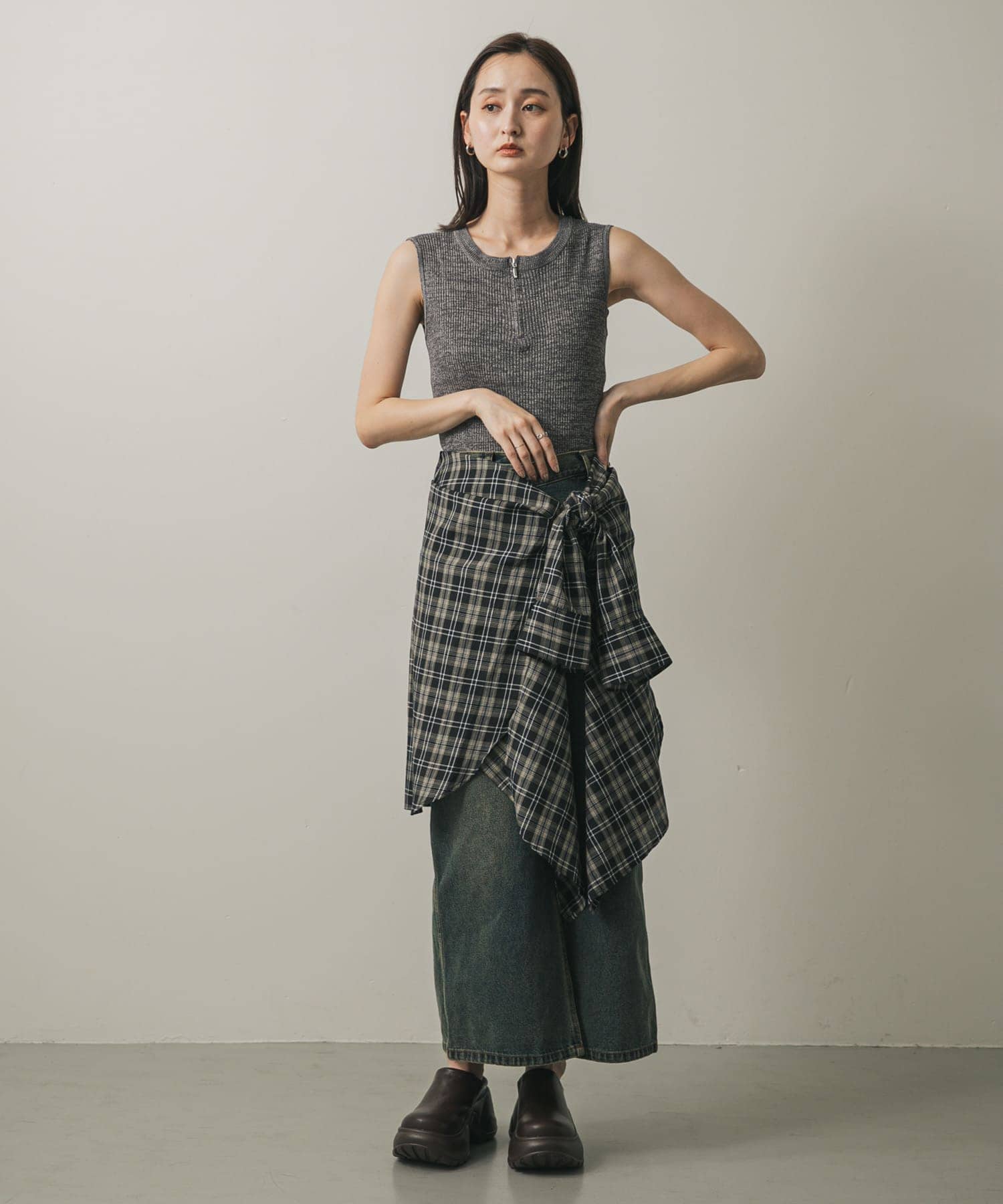 ボリュームソールサボサンダル BROWN M
