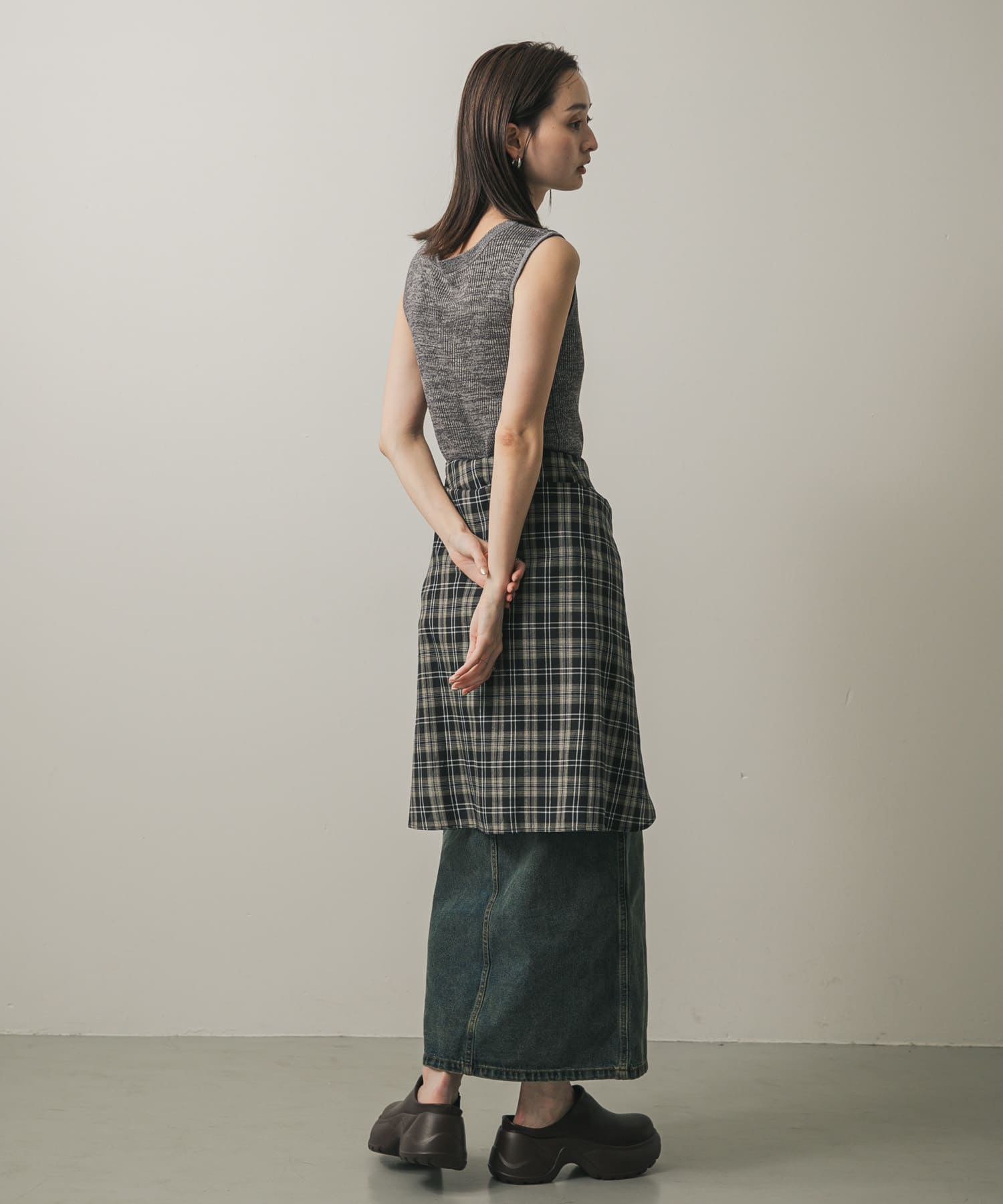 ボリュームソールサボサンダル BROWN M