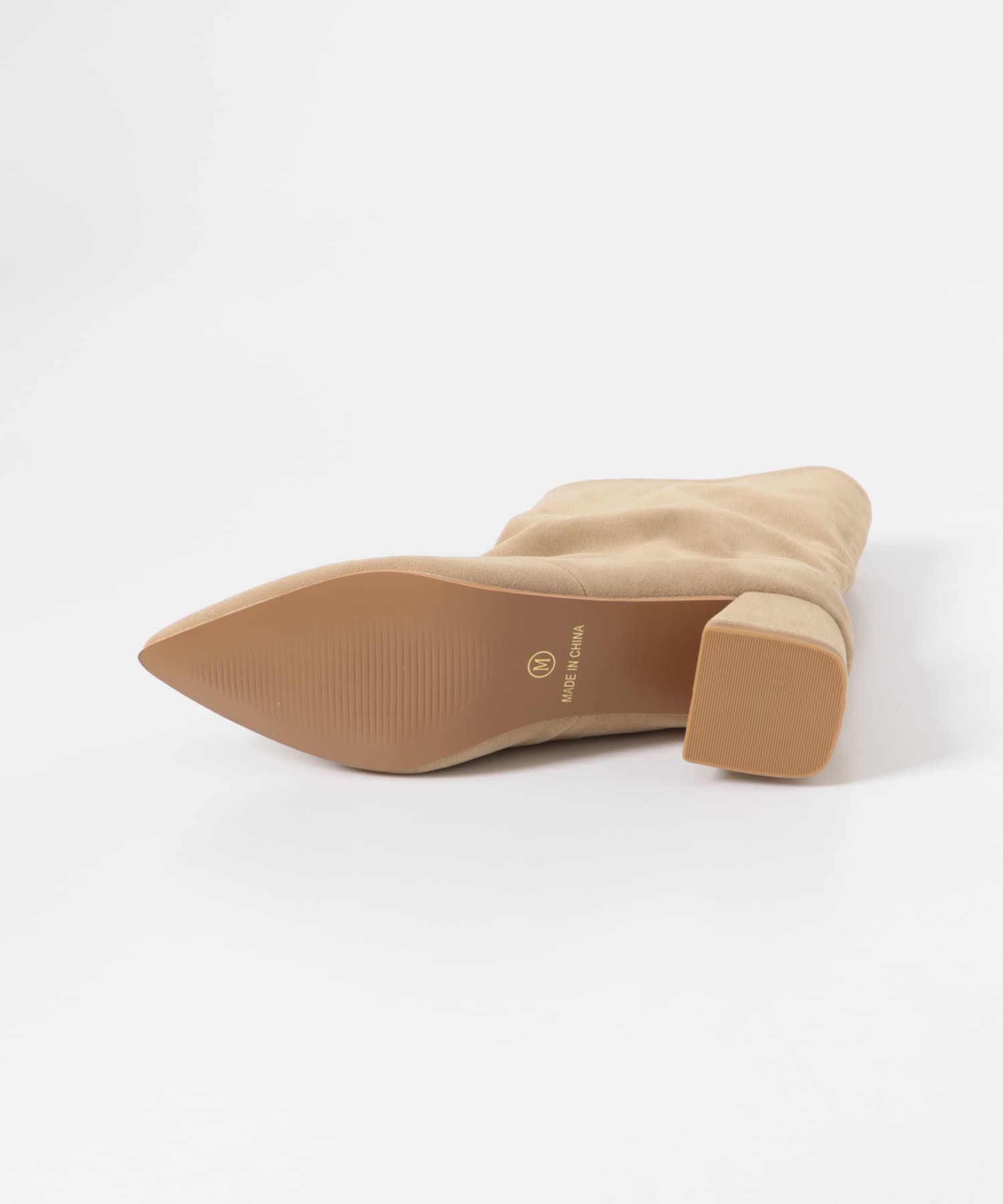 ワイドシャフトミドルブーツ BEIGE S