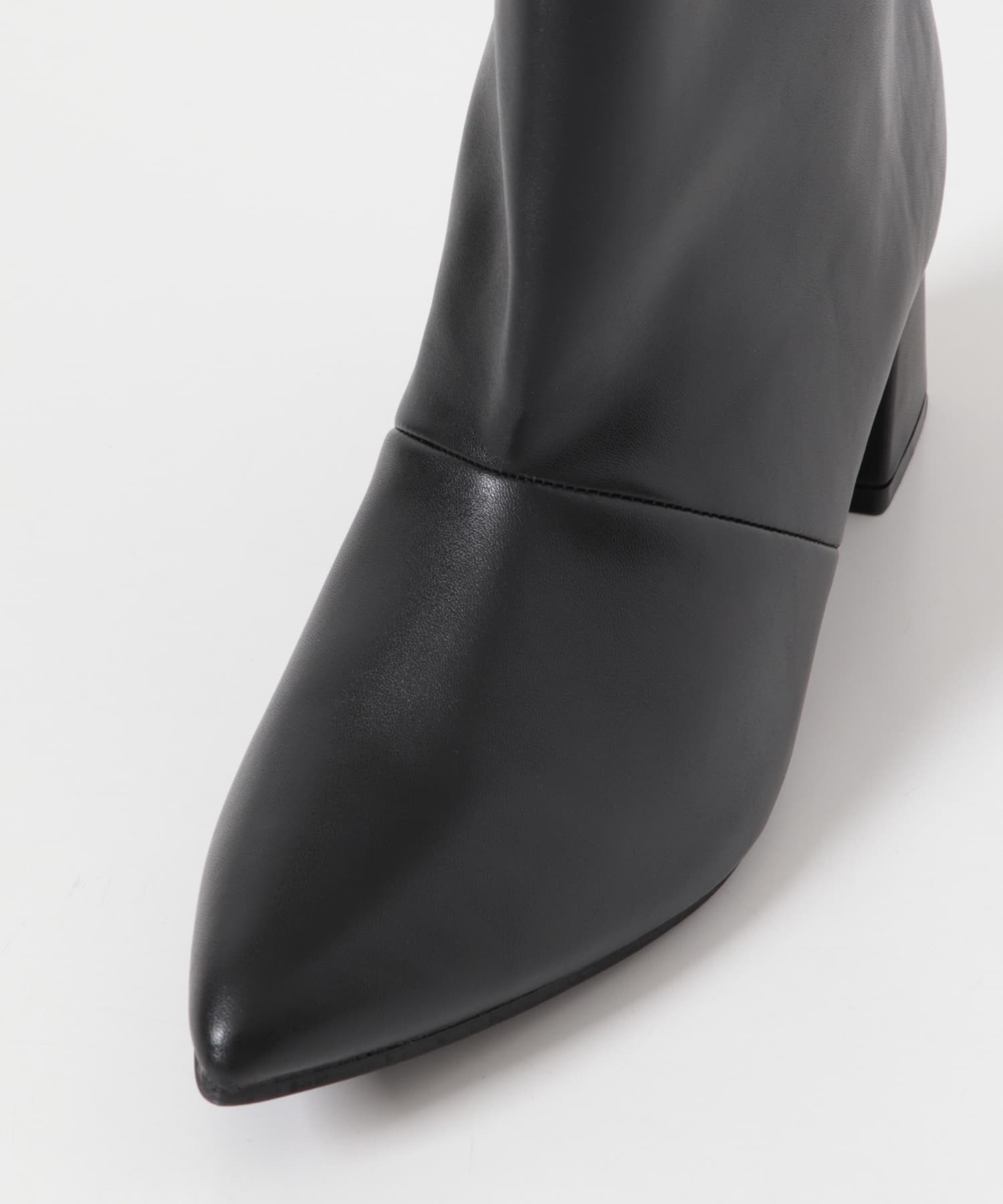 ワイドシャフトミドルブーツ BLACK S