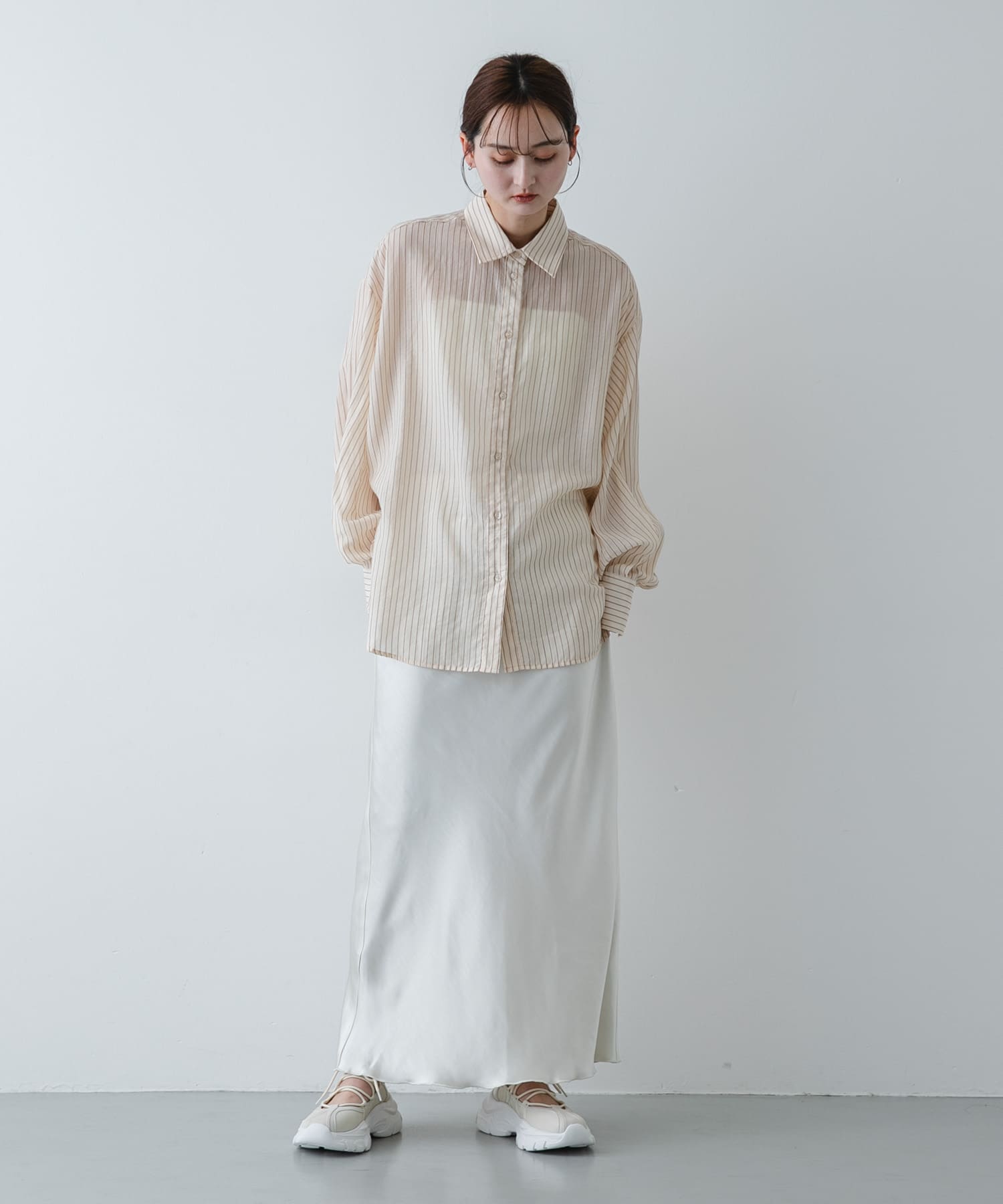 レースアップバレエスニーカー IVORY S