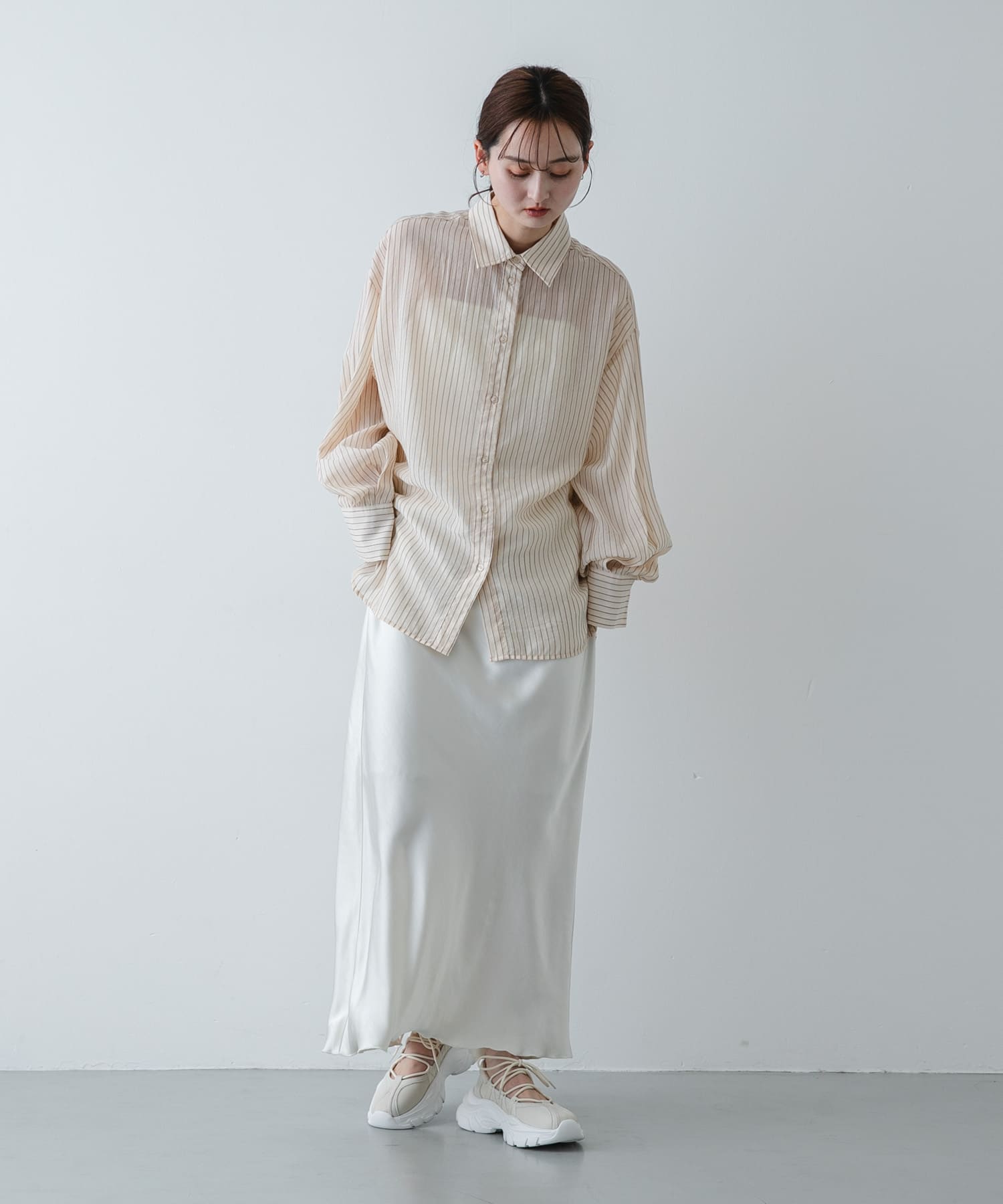 レースアップバレエスニーカー IVORY S