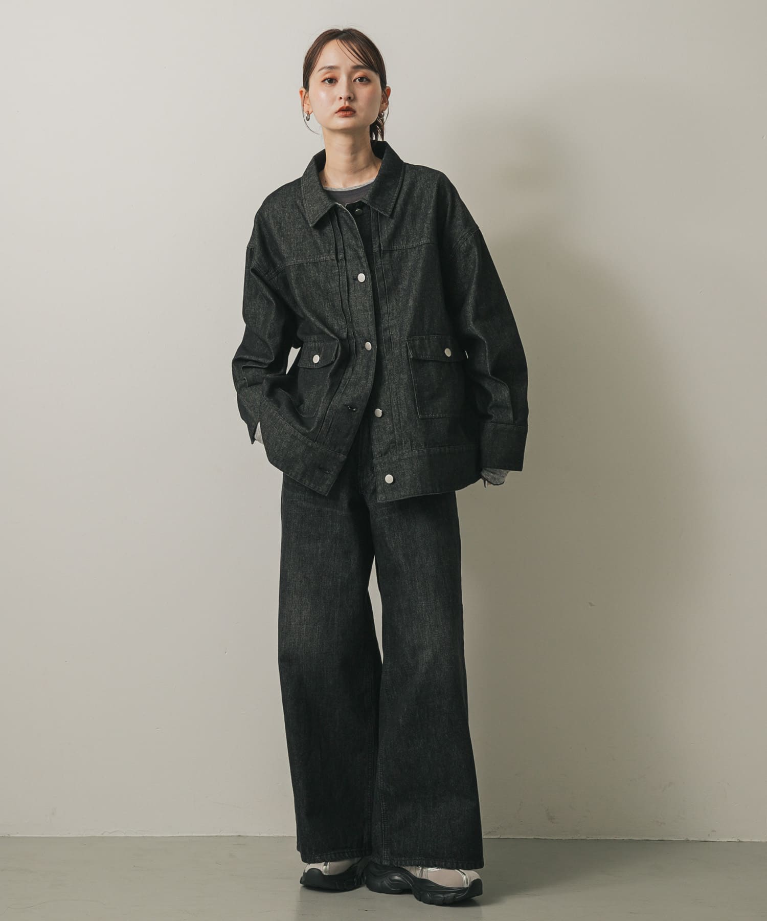 レースアップバレエスニーカー GRAY S