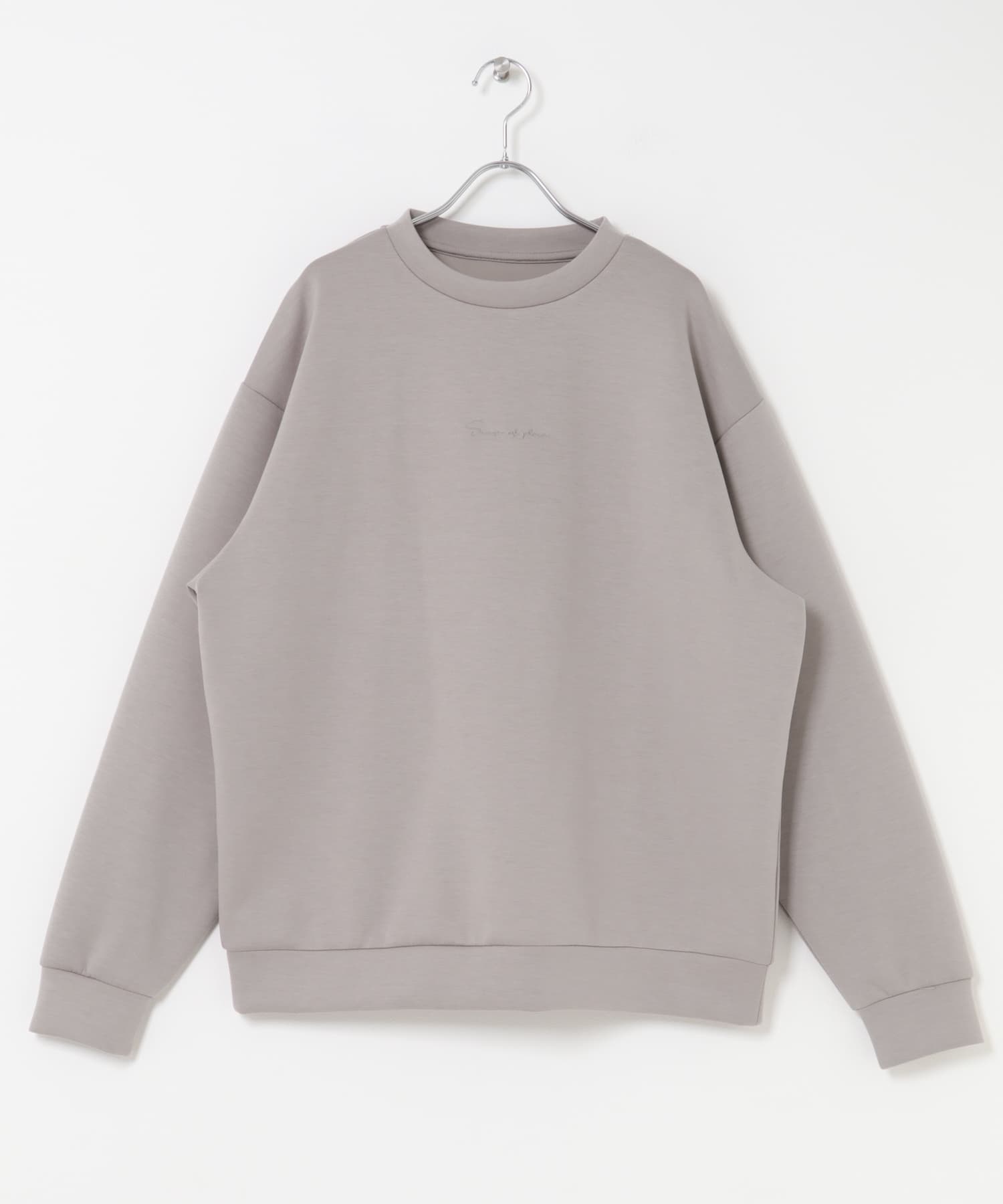 ダンボールポンチクルーネックスウェット GREIGE M