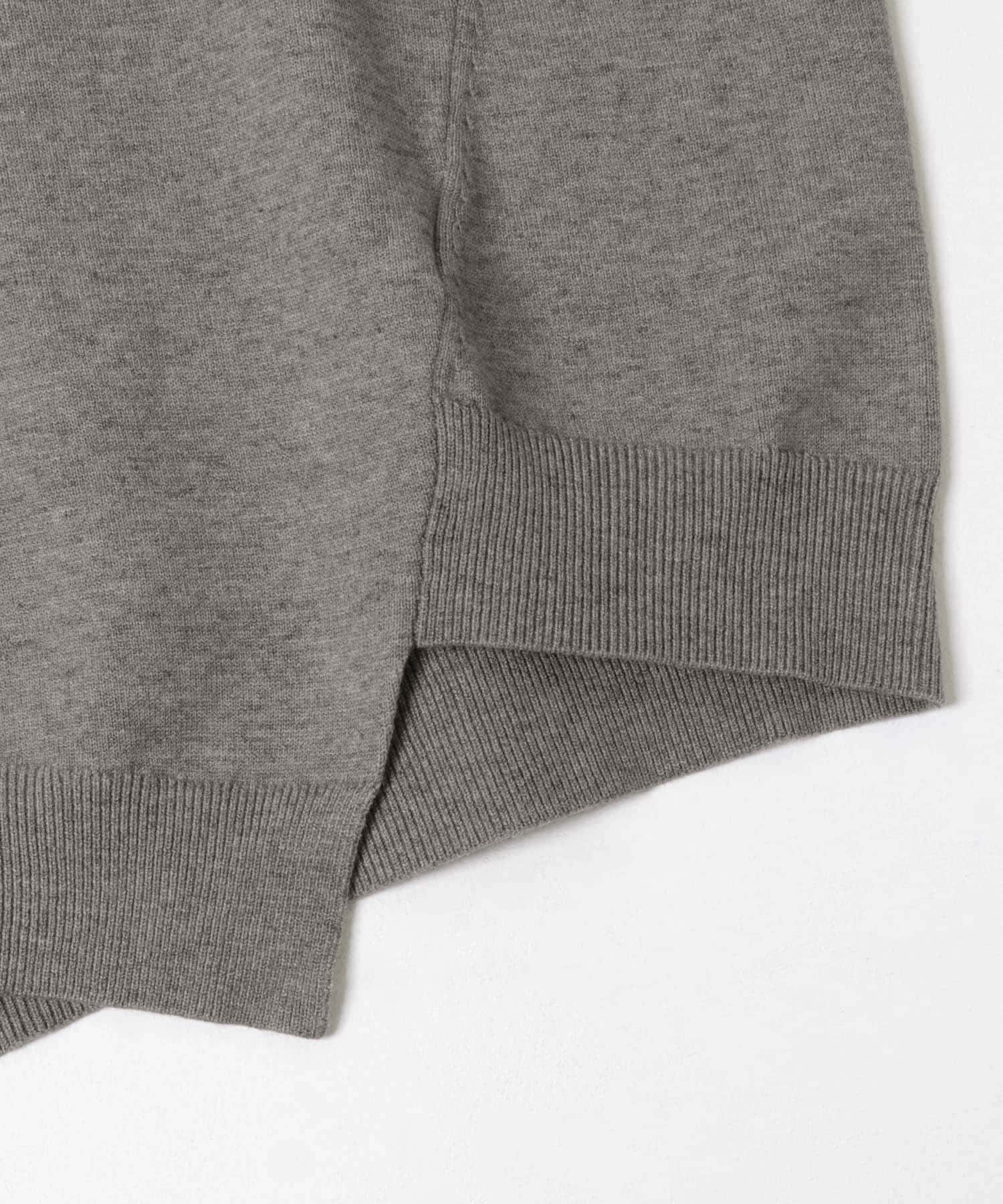 アシメクルーネックニット GRAY M