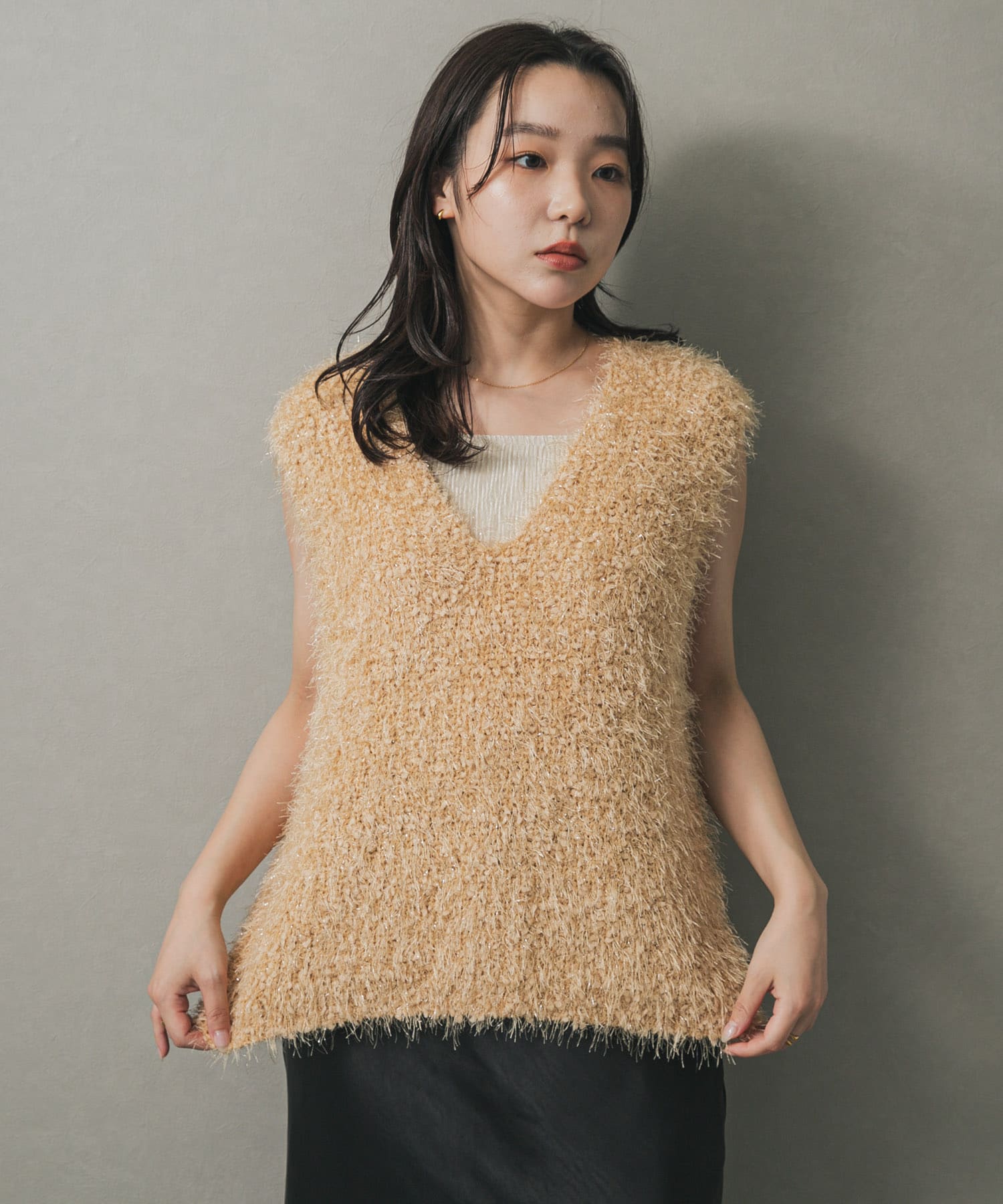 身長：158cm サイズ：one
