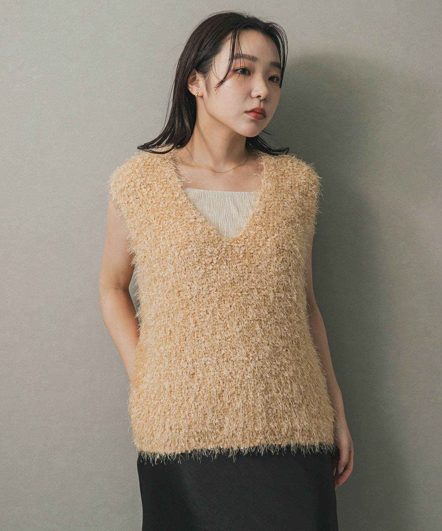 身長：158cm サイズ：one