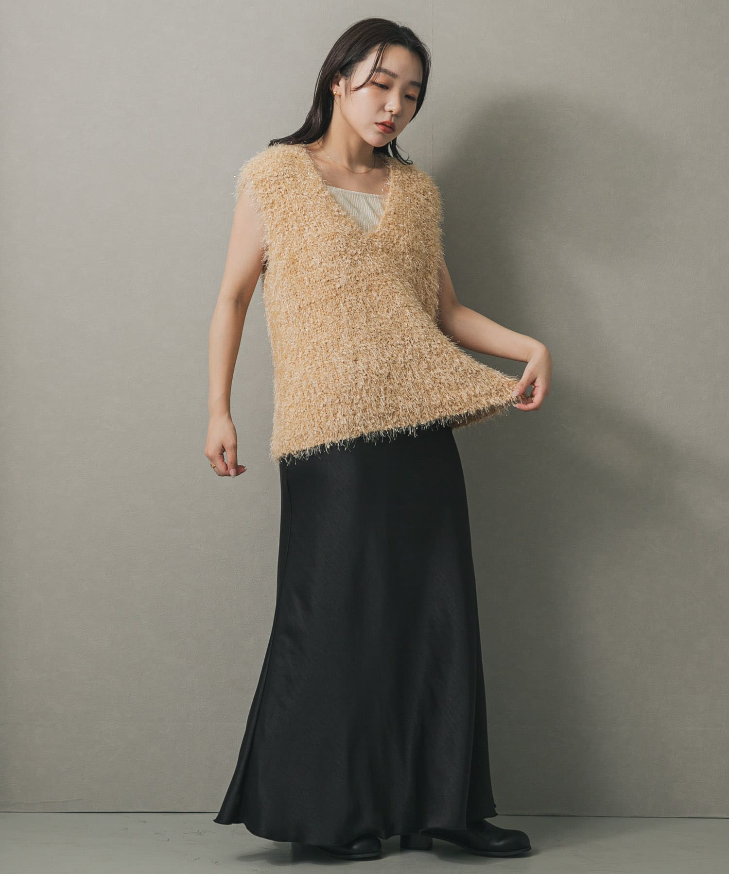 身長：158cm サイズ：one