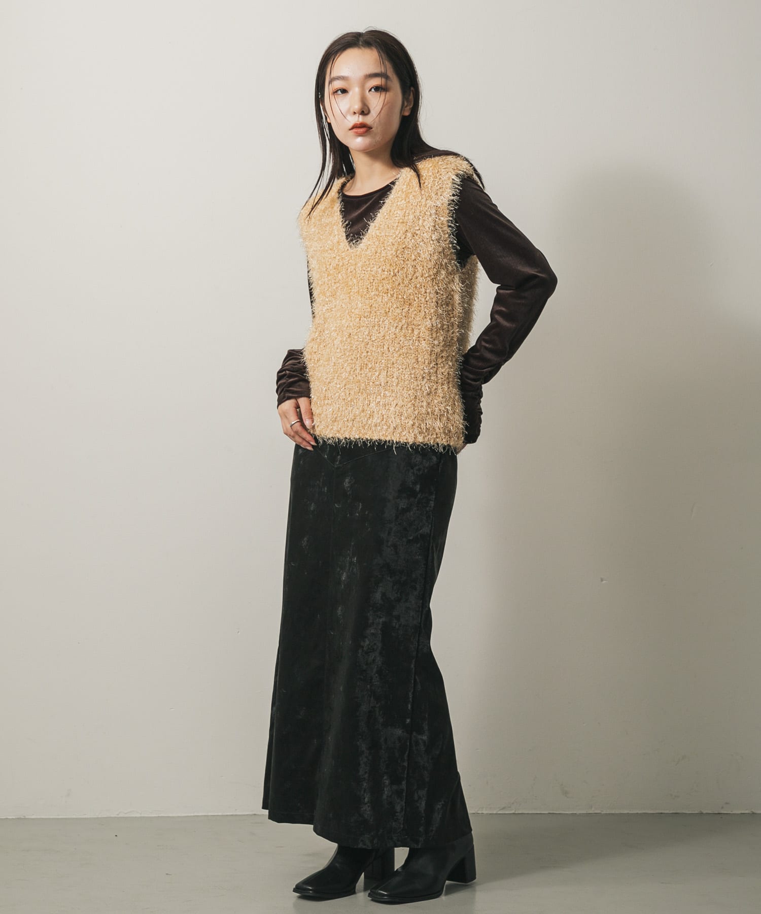 身長：158cm サイズ：one