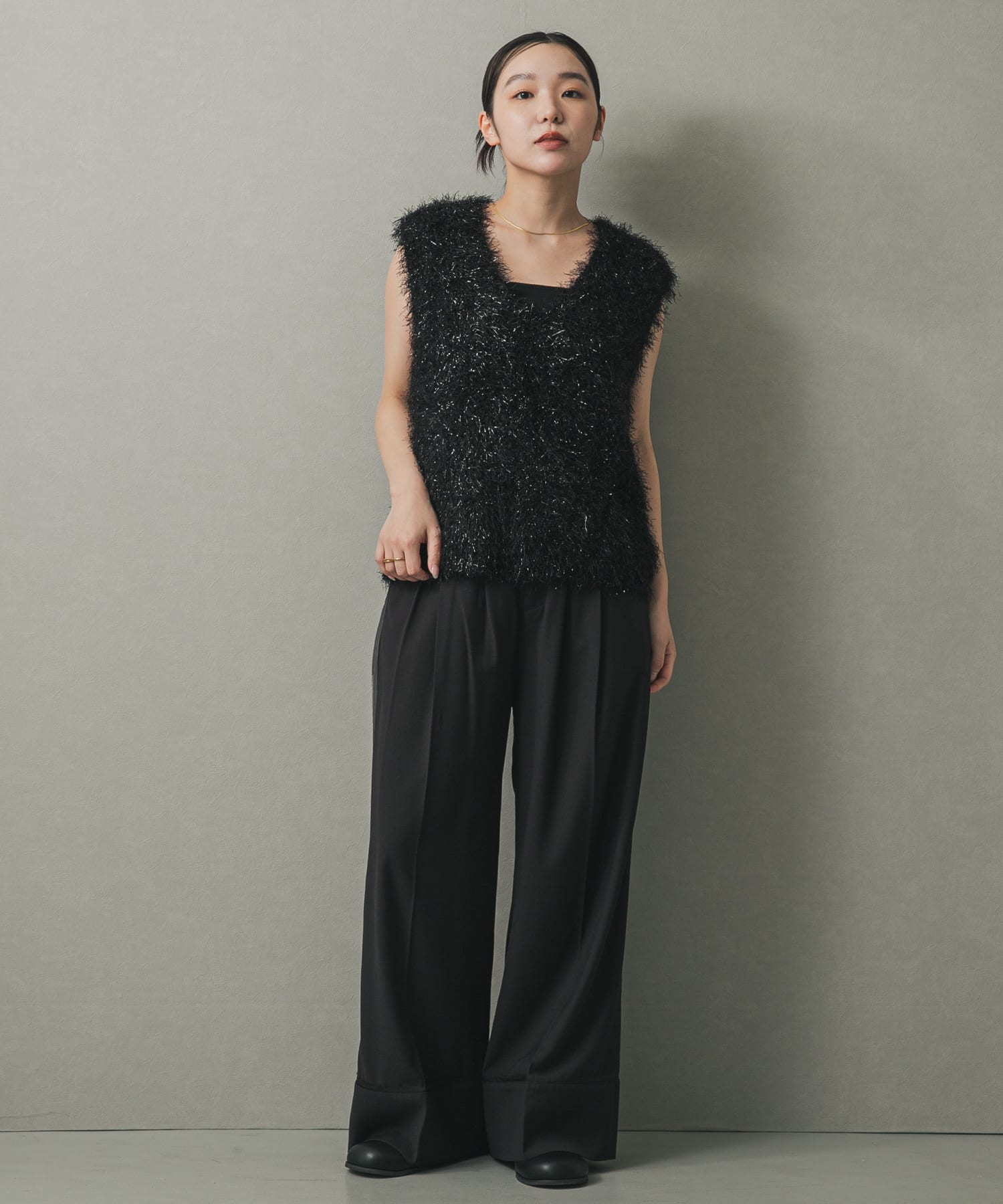 身長：158cm サイズ：one
