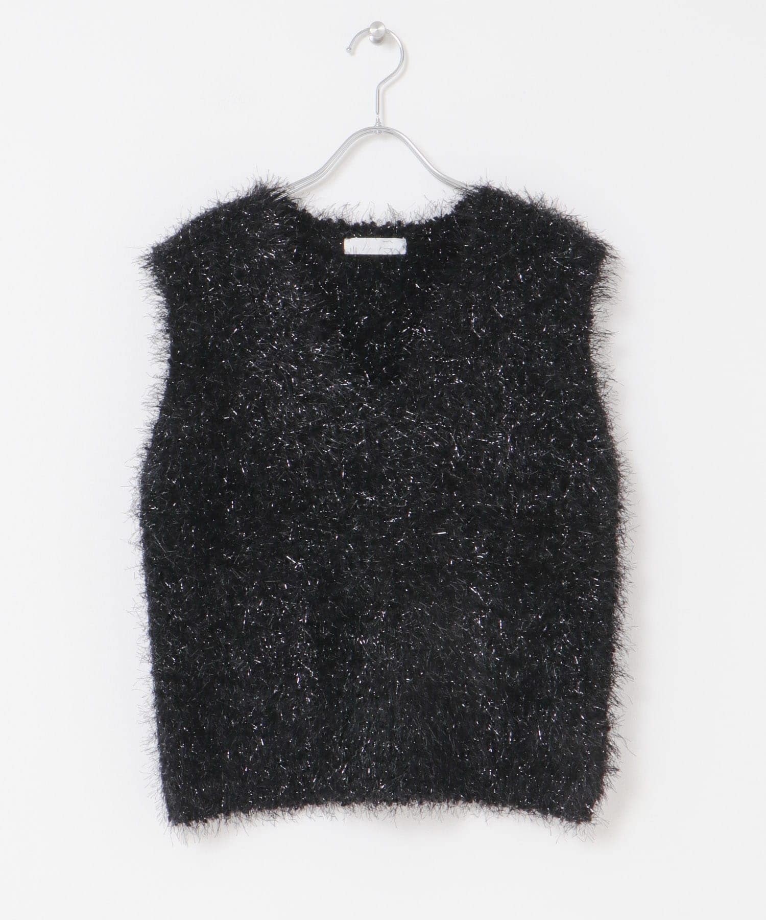 モールフェザーニットベスト BLACK one