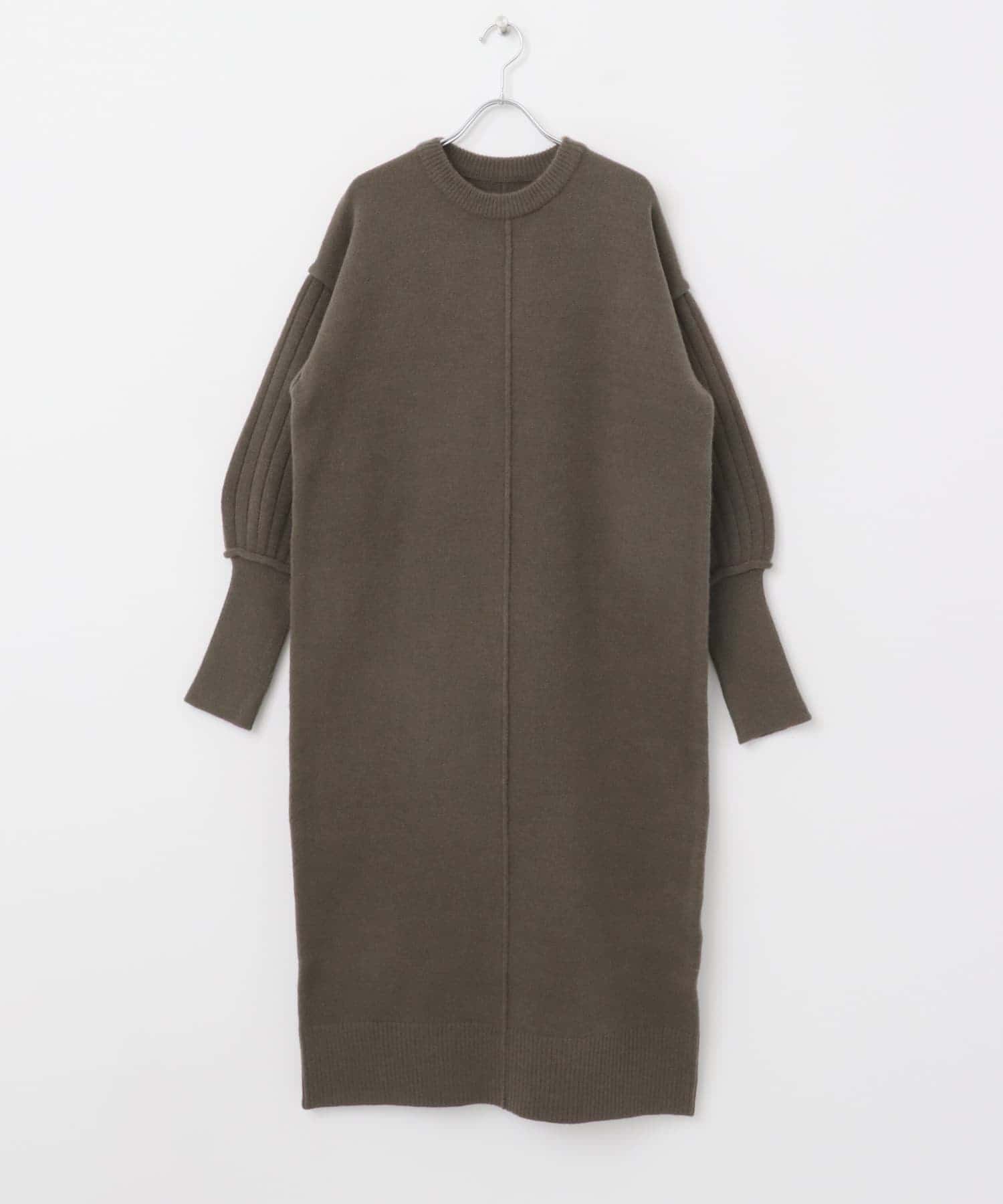 センターシームサムホールニットワンピース MOCHA one