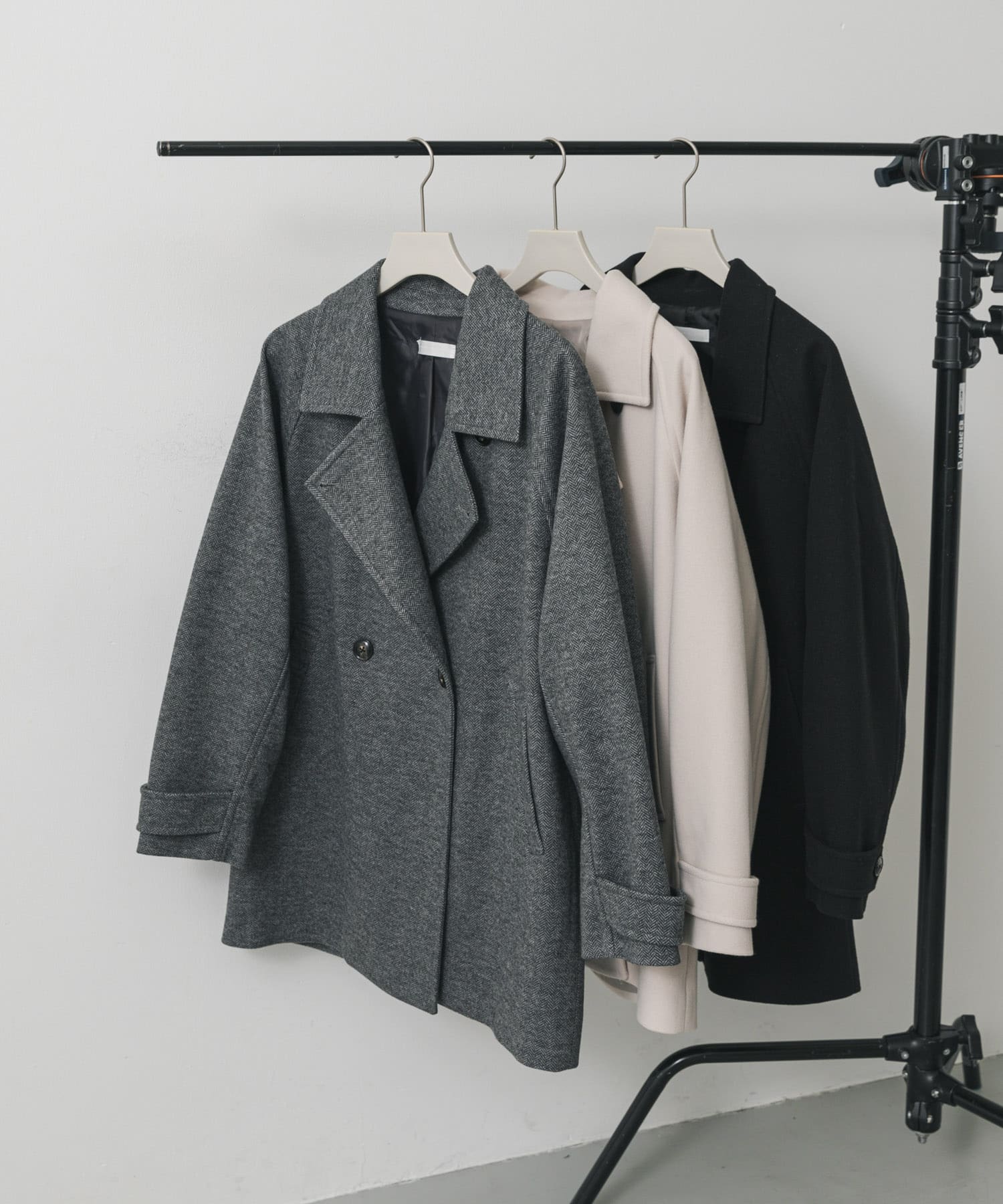 テーラードミドルコート CHA×GRY one
