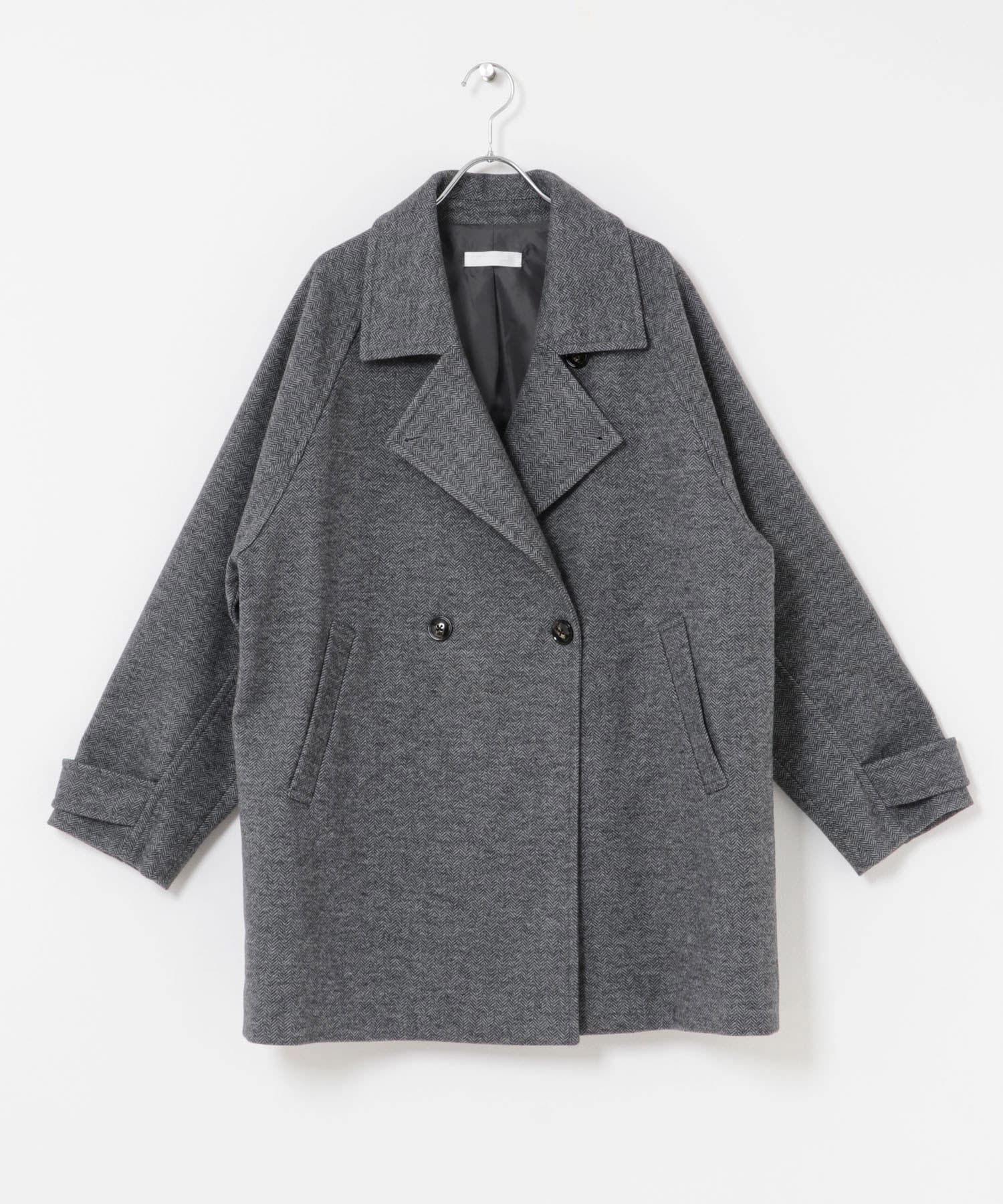 テーラードミドルコート CHA×GRY one