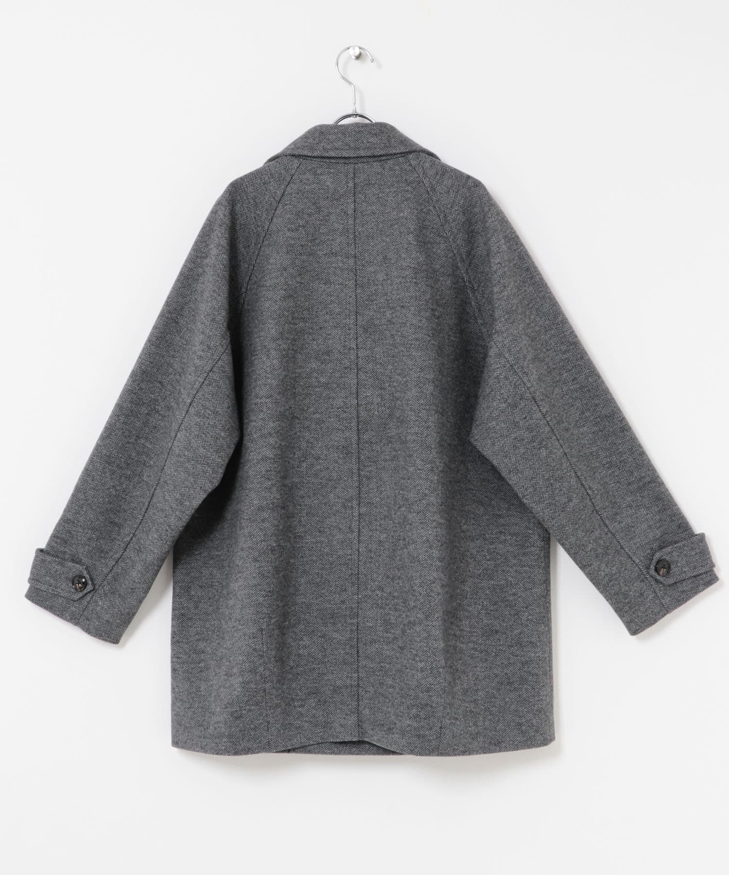 テーラードミドルコート CHA×GRY one