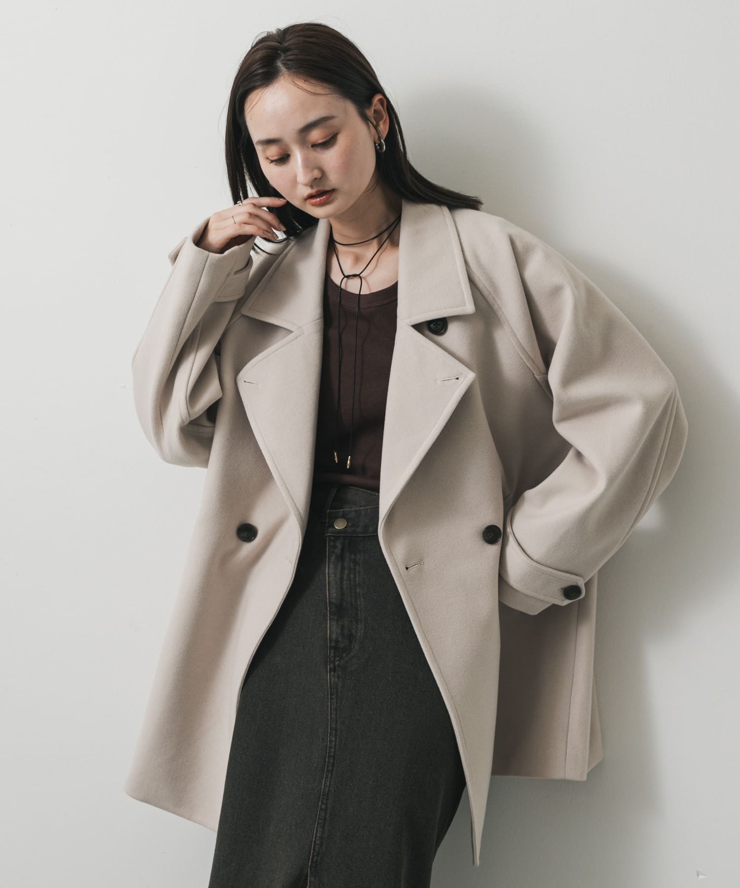 身長：169cm サイズ：one