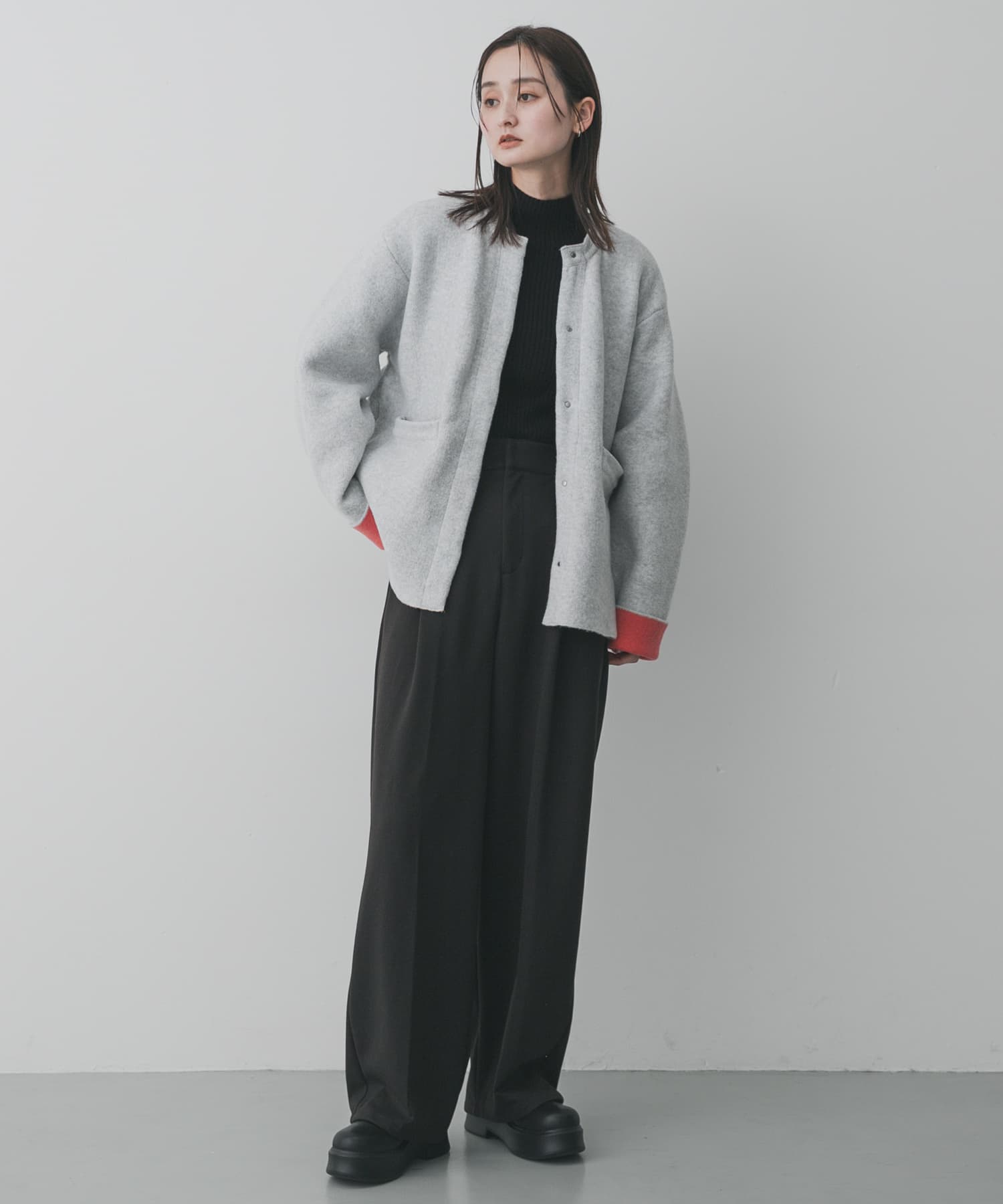 バイカラーニットコート(one L.GRY×PNK): アウター｜URBAN RESEARCH