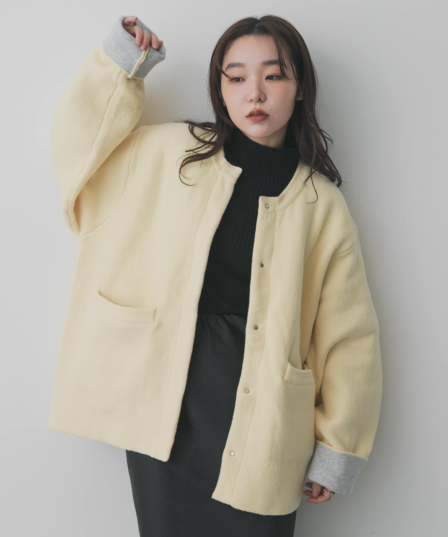 身長：158cm サイズ：one