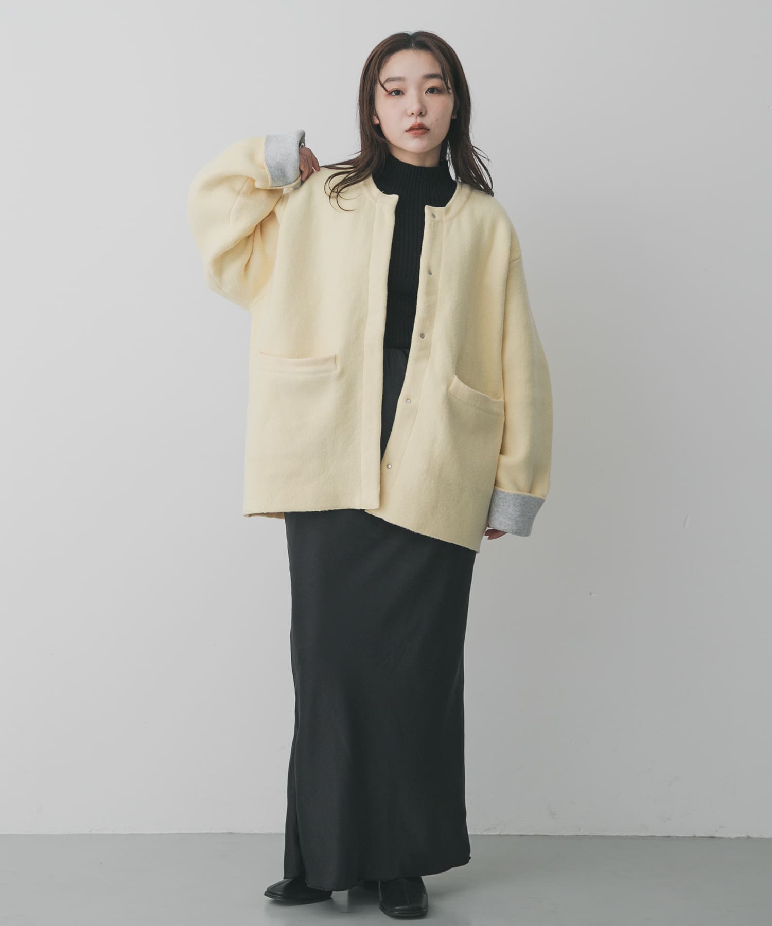 身長：158cm サイズ：one