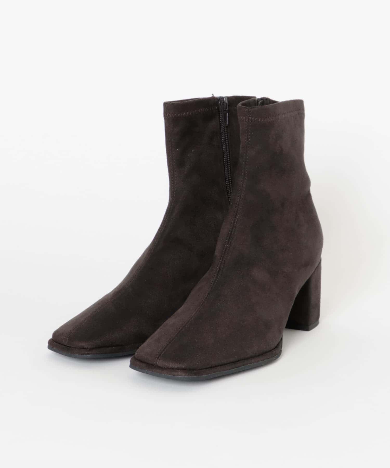 スクエアトウセンターシームストレッチブーツ D.BROWN S