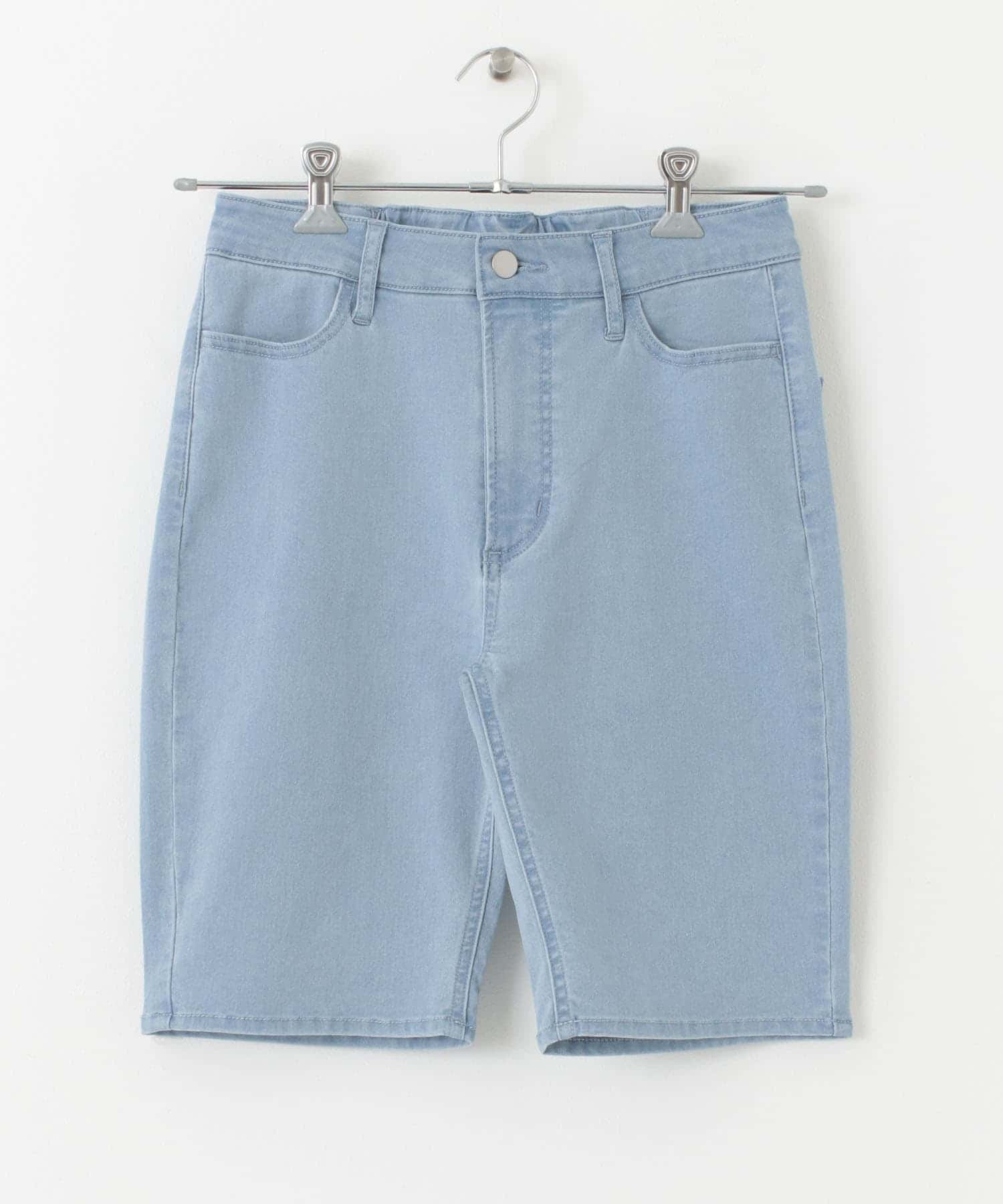 ストレッチバイカーショーツデニム L.INDIGO one