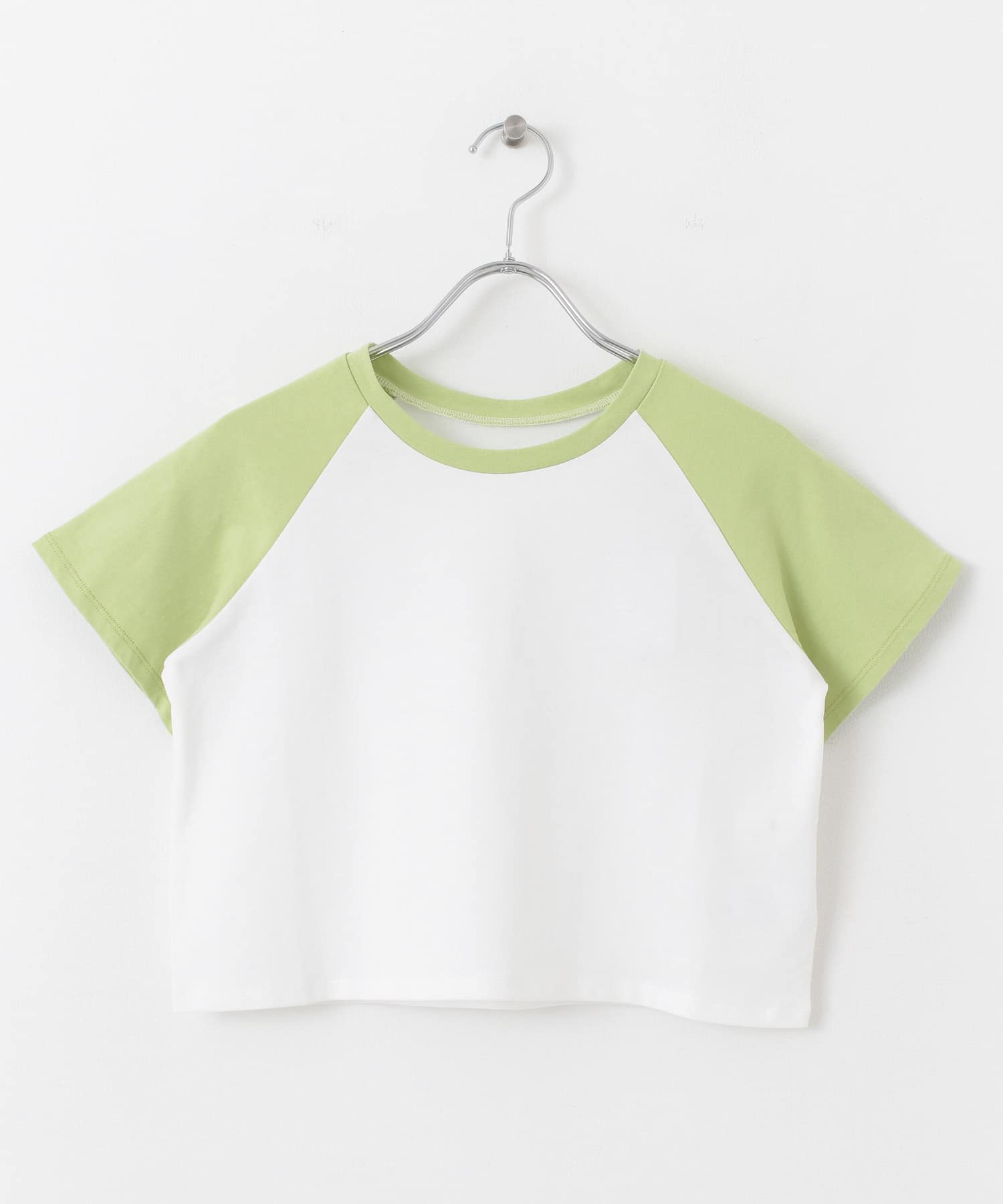 ラグランスリーブバイカラーミニTシャツ(one YELLOW): トップス｜URBAN