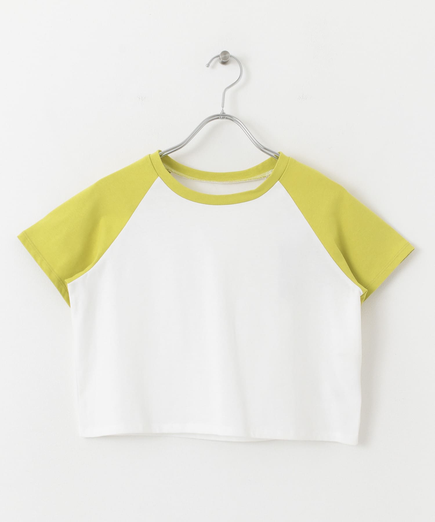 ラグランスリーブバイカラーミニTシャツ(one YELLOW): トップス｜URBAN