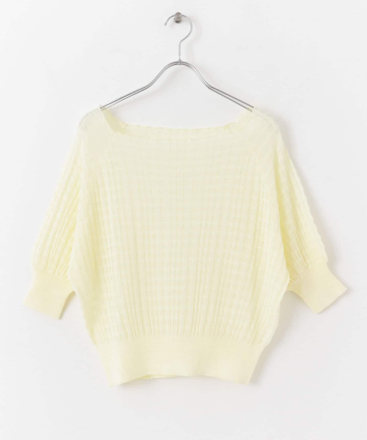 シアージャガードカラーニットトップ IVORY one