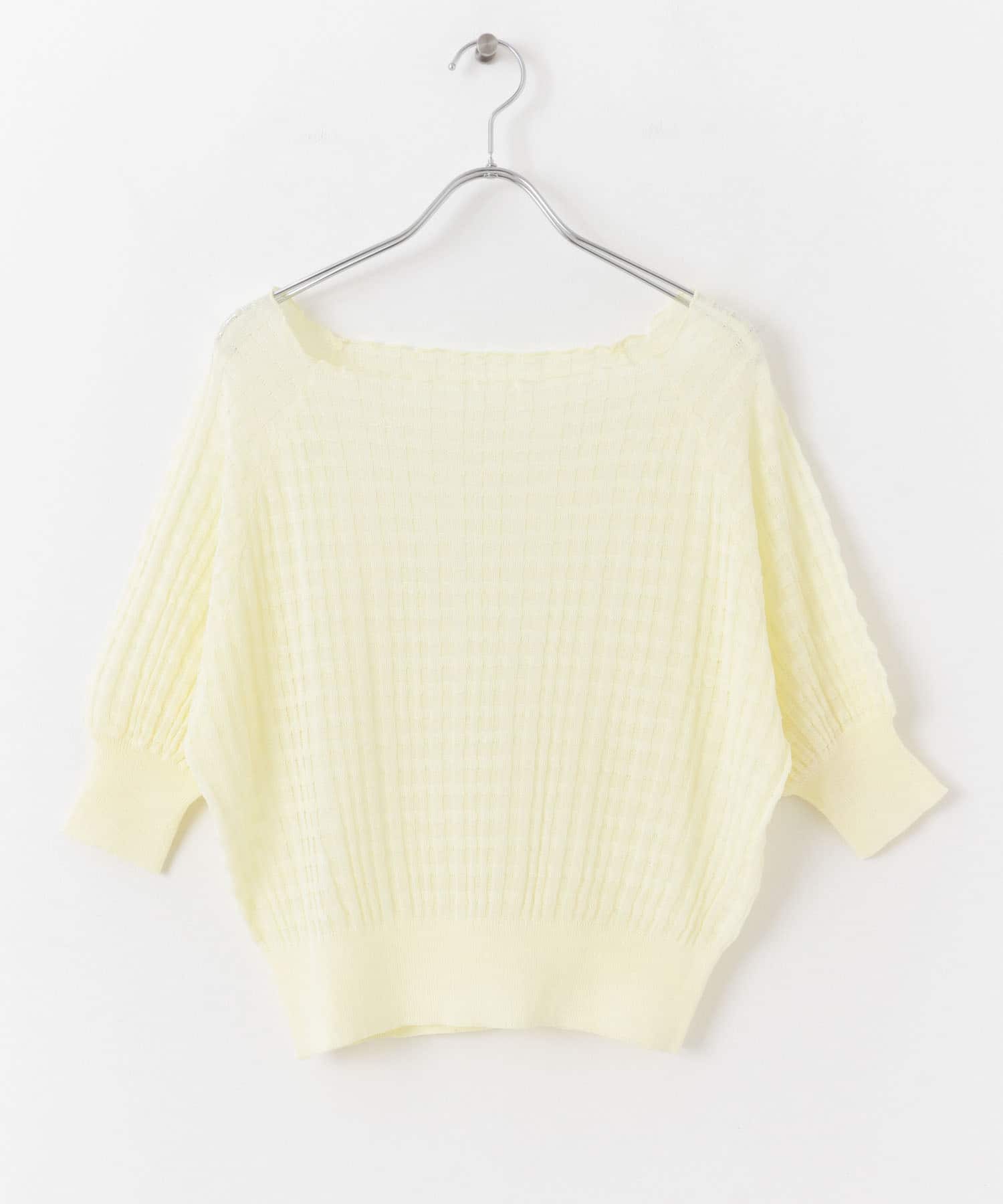 シアージャガードカラーニットトップ IVORY one